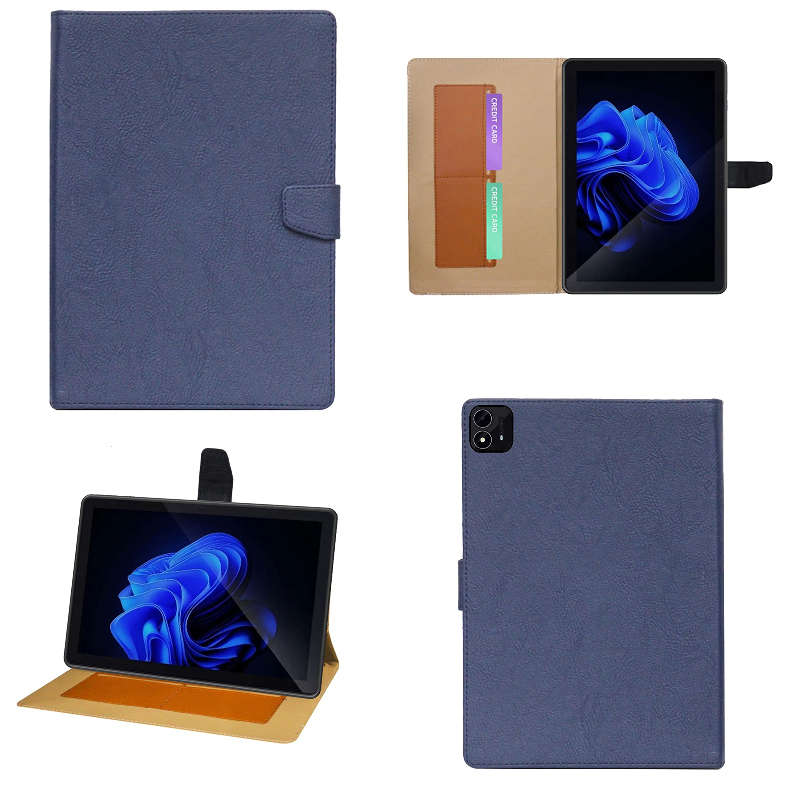Zaoma PU Leather Flip Stand Case Cover with TPU Back Case Compatible for Itel PAD ONE 10.1 inch Model No P10001L Tablet - R5 Flip (Blue) (B0BZLH14LJ) Amazon Price History, Amazon Price Tracker