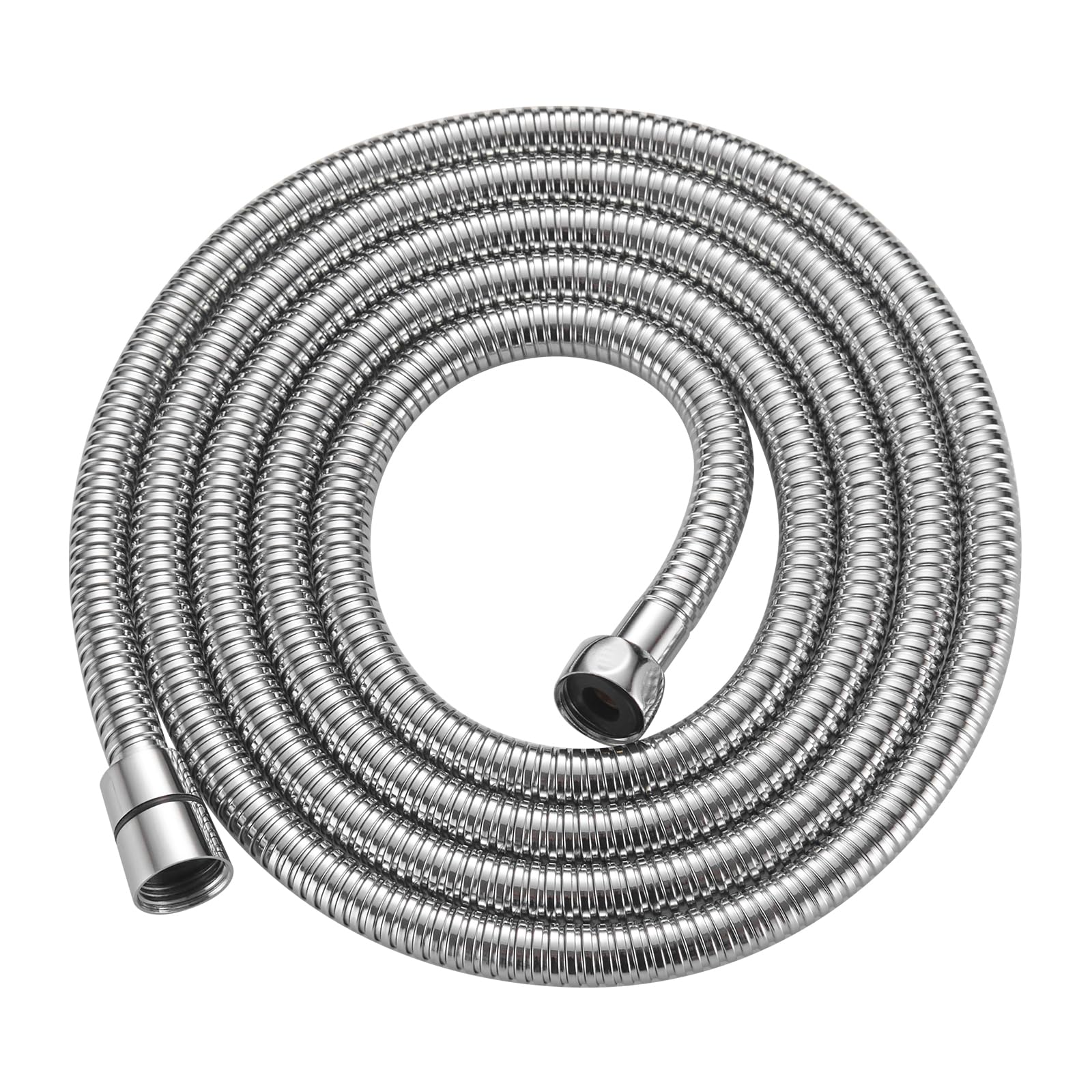 RUMOSE 98" Extra Long Stainless Steel Shower Hose Attachment Flexible Handheld Spray Hose Polished Chrome — image 1