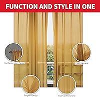 Vista 124 de Sapphire Home - Paneles de cortina (2 unidades), cortinas translúcidas de 54” x 84” (108” de ancho en total), paneles de gasa para dormitorio, sala