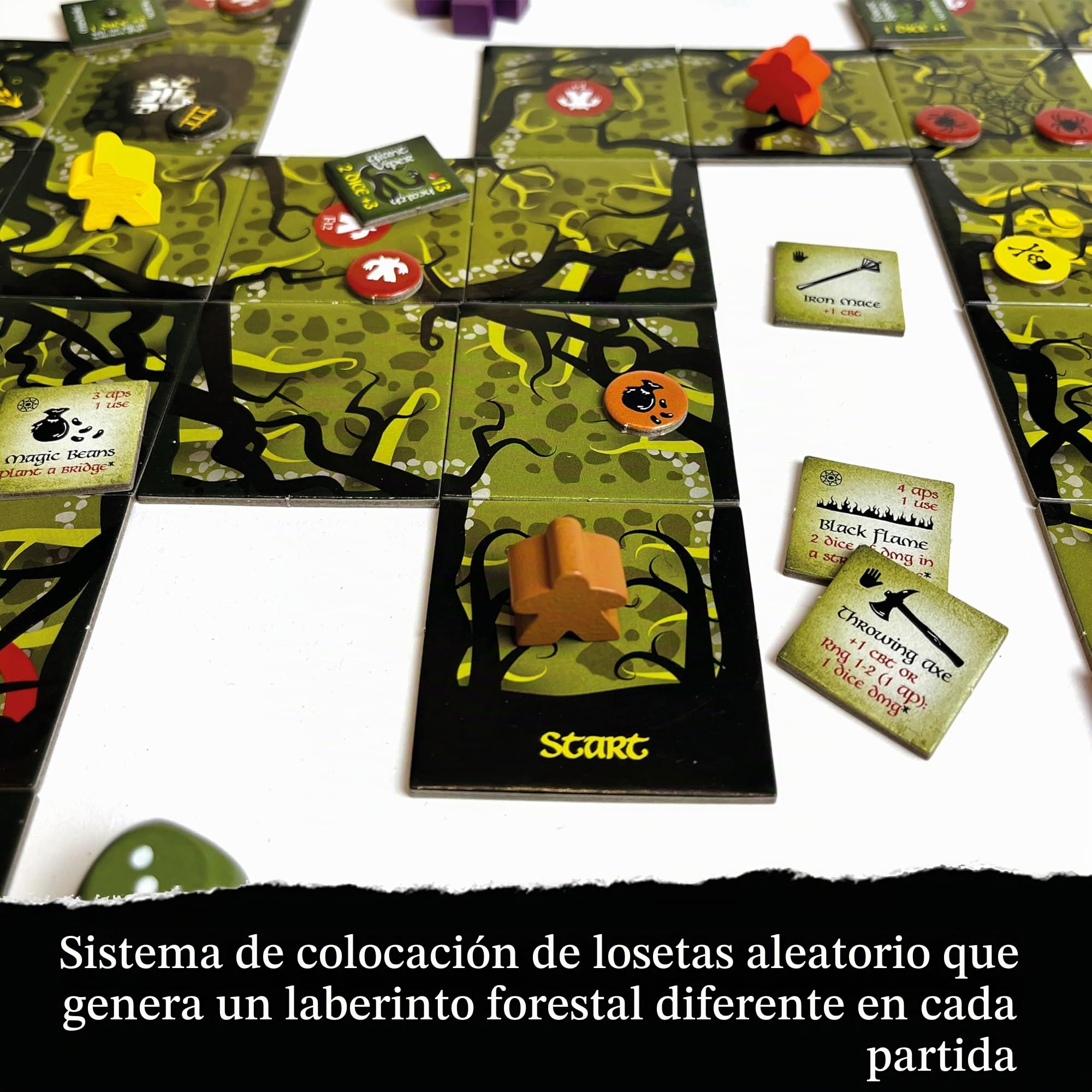 Bag of Dungeon 2: The Cursed Forest | Fantasy Adventure Board Game – Standalone or Expansion | Portable Dungeon Crawler RPG | 1–4 Players | Ages 7+ | Family & Solo Play | Dragon-Themed Tile Game