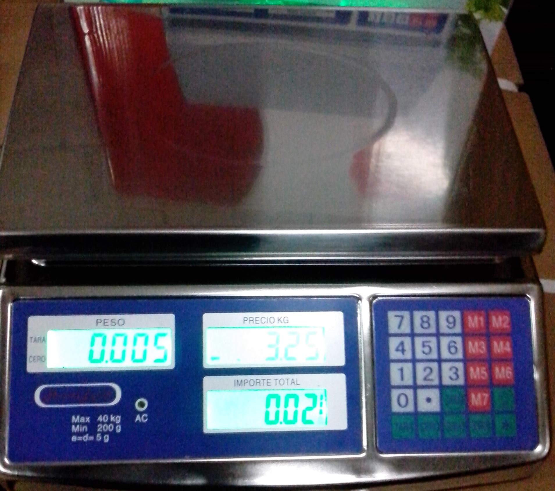 EISEN BALANZA BASCULA Comercial Acero Inoxidable Completa hasta 40KG Precision 1 Gramos
