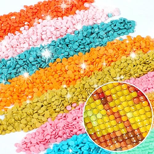 Miniatura 55 de Bimkole Kits de arte de diamantes 5D para adultos, abrazo de tigre blanco, juego de bordado de diamantes de imitación de taladro completo, pintura