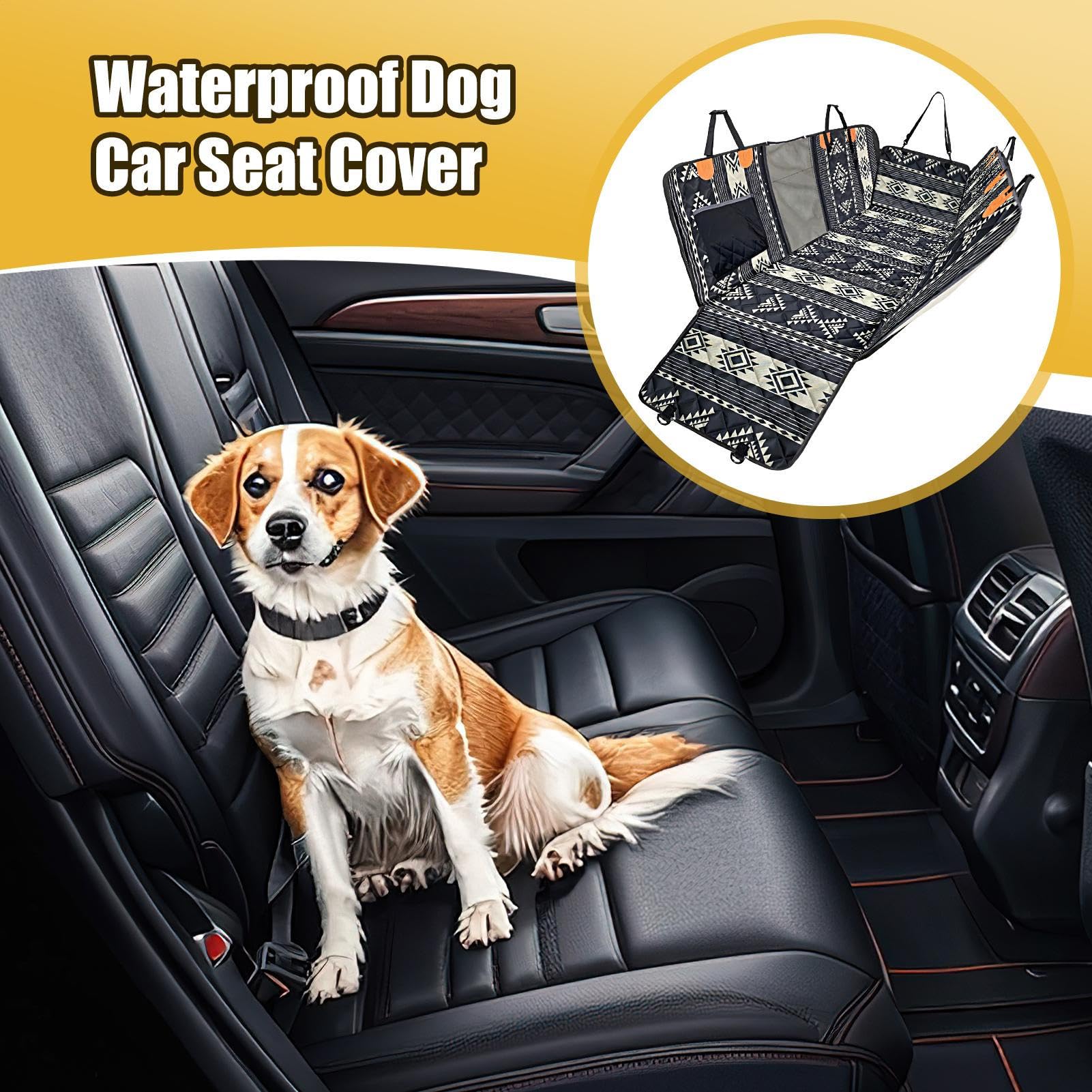 Para Asiento De Coche Para Perros Hamaca Protectora Para Asiento De Coche | Hamaca Automotriz Gruesa Cachorros Para SUV Sedán Viajes Por Carretera Acampada