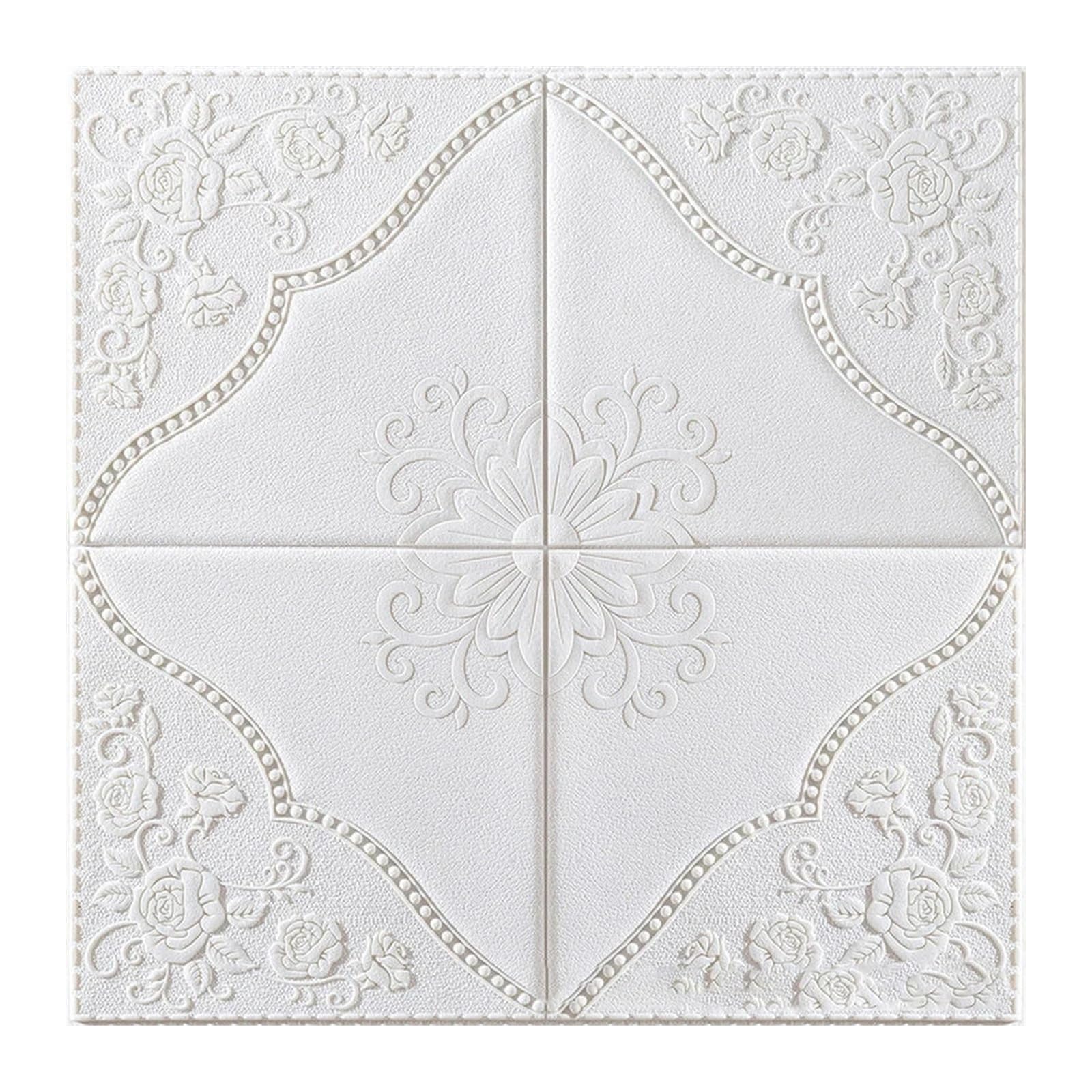 Paneles de Pared 3D,Ladrillo 3d Adhesivo Pared Papel tapiz de decoración techo, papel pared fondo impermeable tridimensional 3D autoadhesivo Uso apto para dormitorio(Yellow,10pcs 70cmX70cm)
