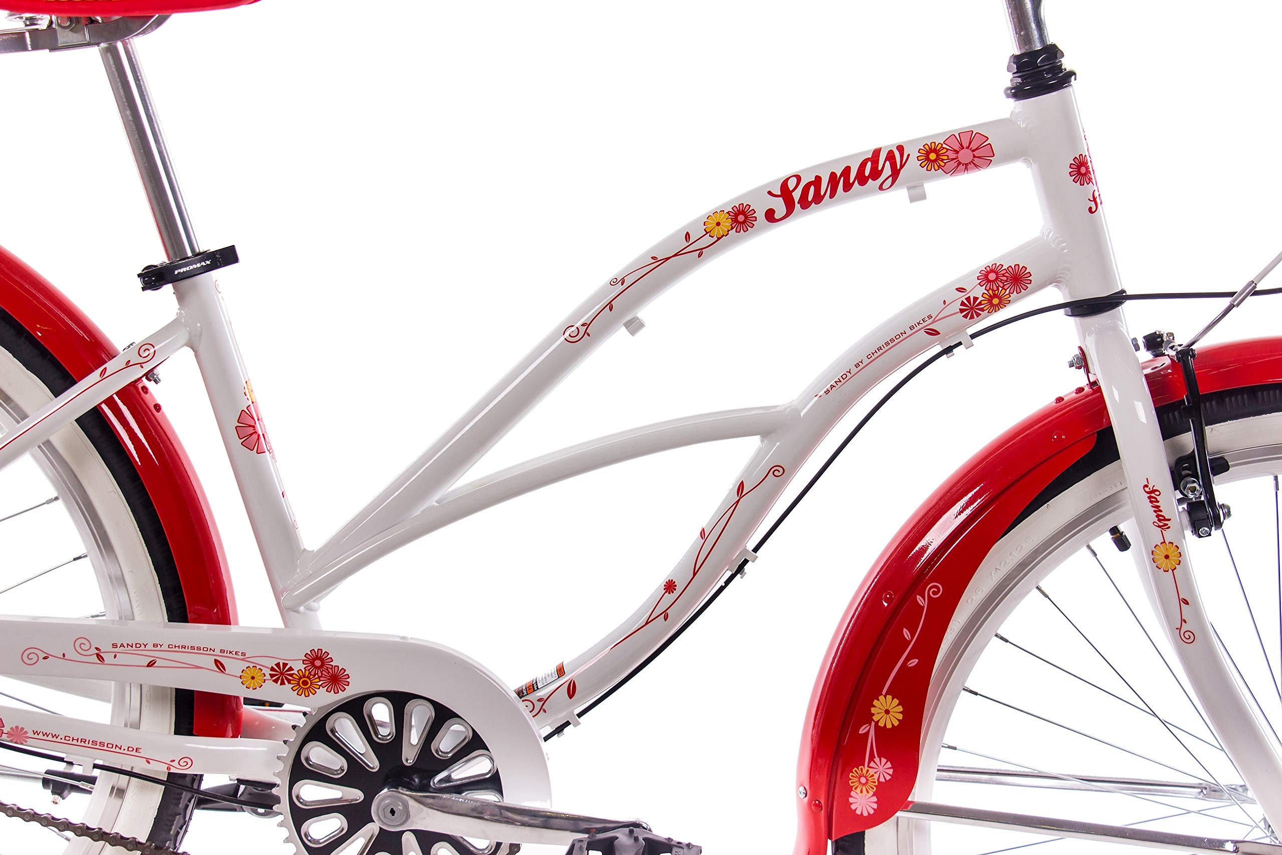Chrisson Sandy Beachcruiser 26 Zoll Damen Herren 155 - 170 cm Beach Cruiser Fahrrad 3 Gang Nabenschaltung Strandfahrrad