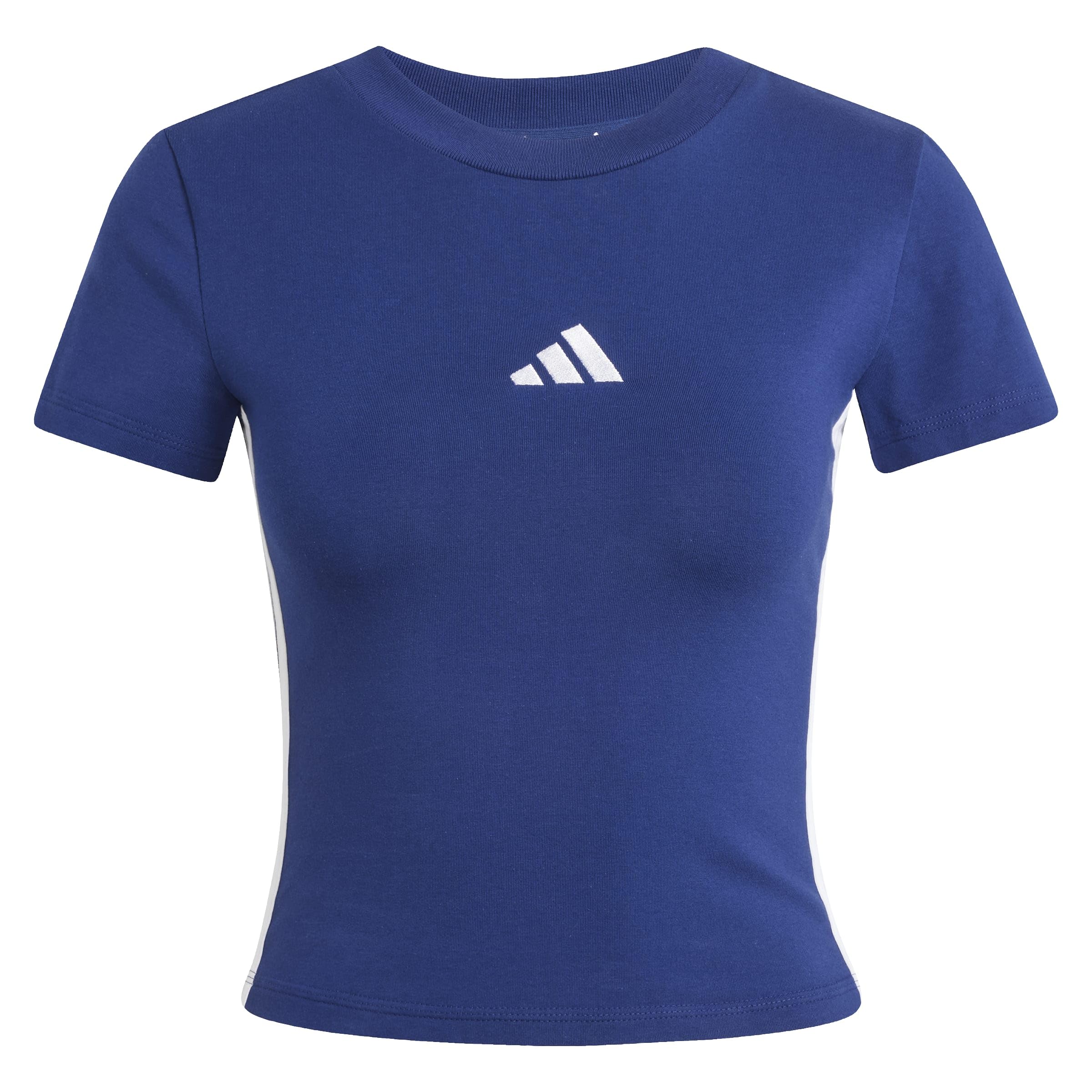 Adidas Women Essentials 3 Stripes Slim Baby Tee Black