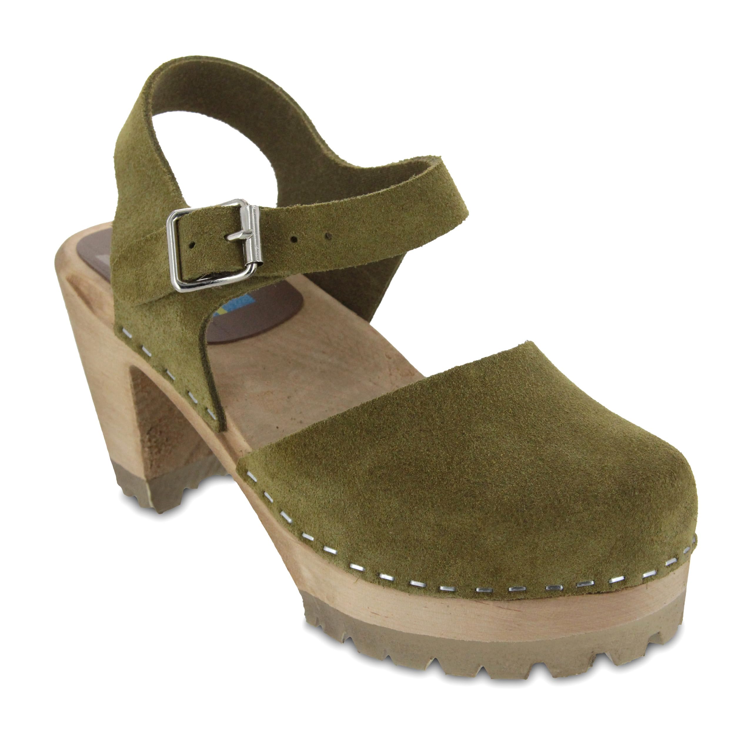 MIA Women's Abba Clog Olive Suede 7 M US