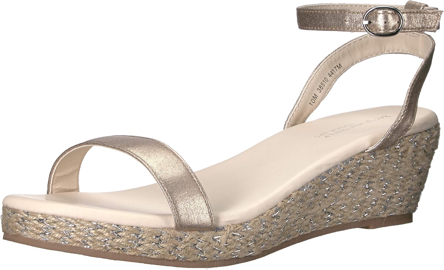 Touch Ups Women's Bailey Espadrille Wedge Sandal, Nude, 8 M US