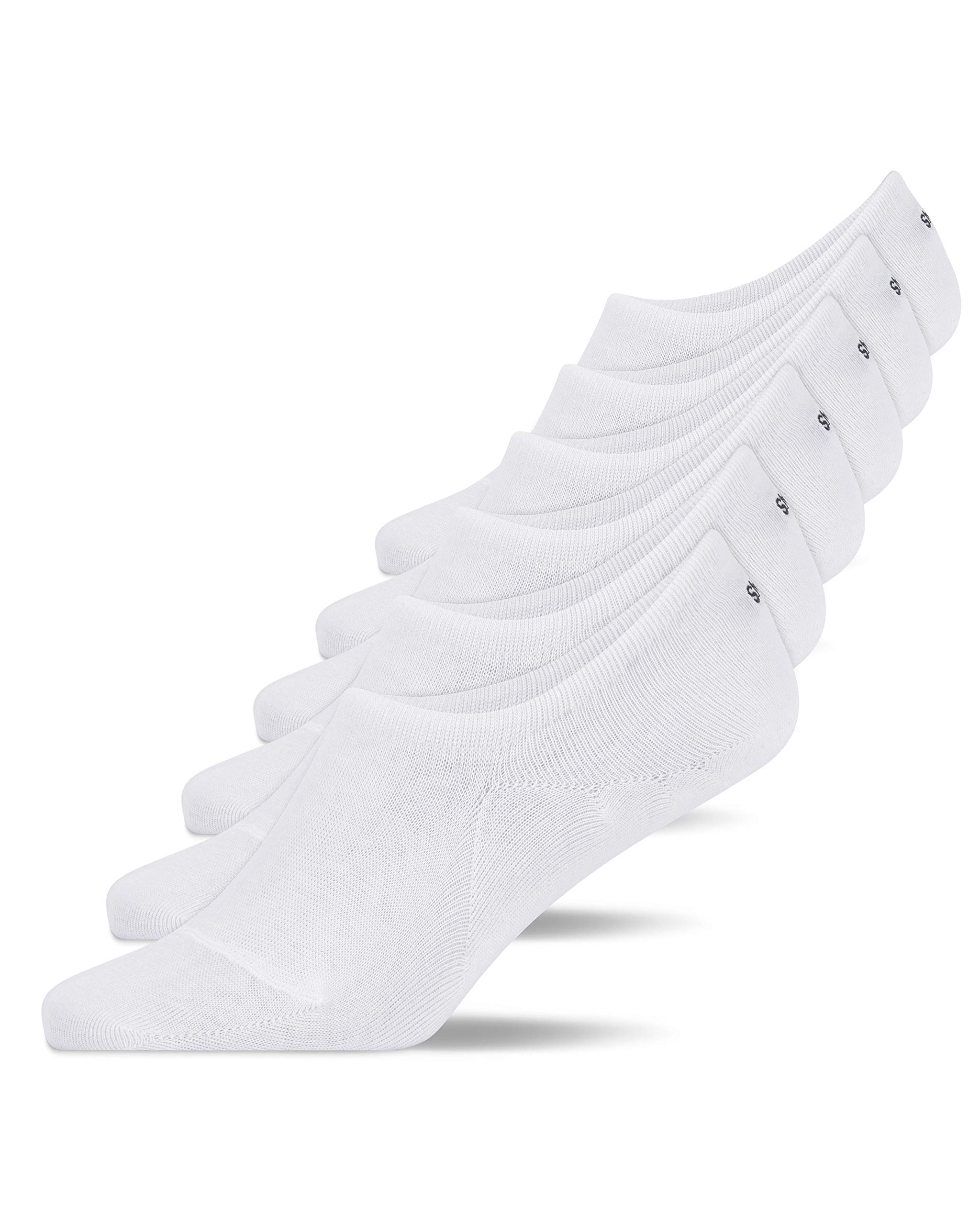 Snocks Socquettes Femme et Homme - Lot de 6 - Antidérapantes, Coton Bio Certifié, Respirantes - Chaussettes Basses Courtes - Taille 35-50