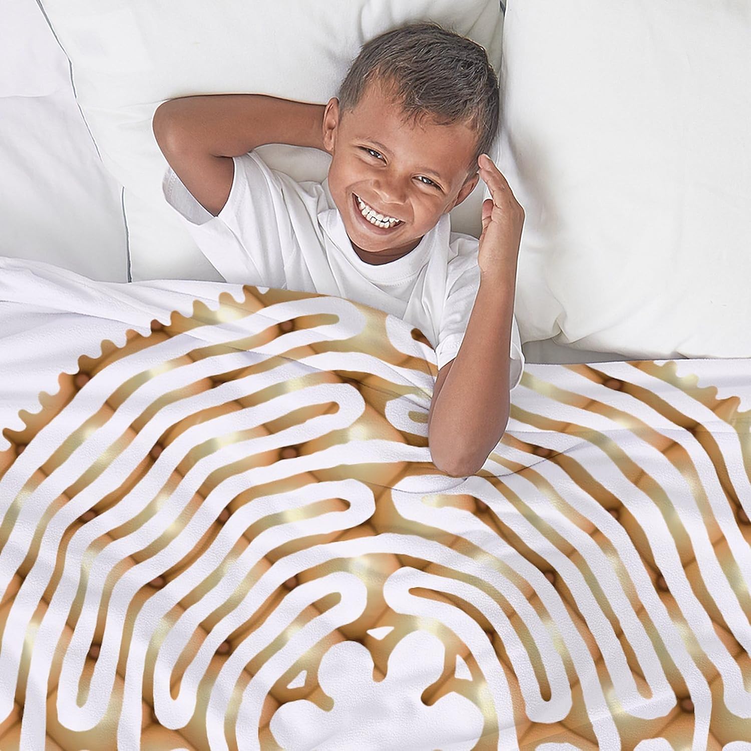 CafePress Chartres Labyrinth Pearl Throw Blanket Super Soft Fleece Plush Throw Blanket, 60"x50"