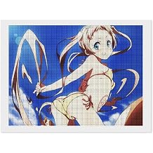 Diamond Art Chunibi Want to Love Love Sanae Poster DIY Painting Embroidery Kit for Adults Wall Hanging Art Panel Art Poster Illustration Decor Wall Art Wall Decor Housewarming Gift Cute Sexy Anime Pattern 12"x16"
