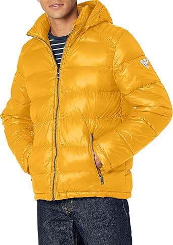 guess shiny puffer jacket
