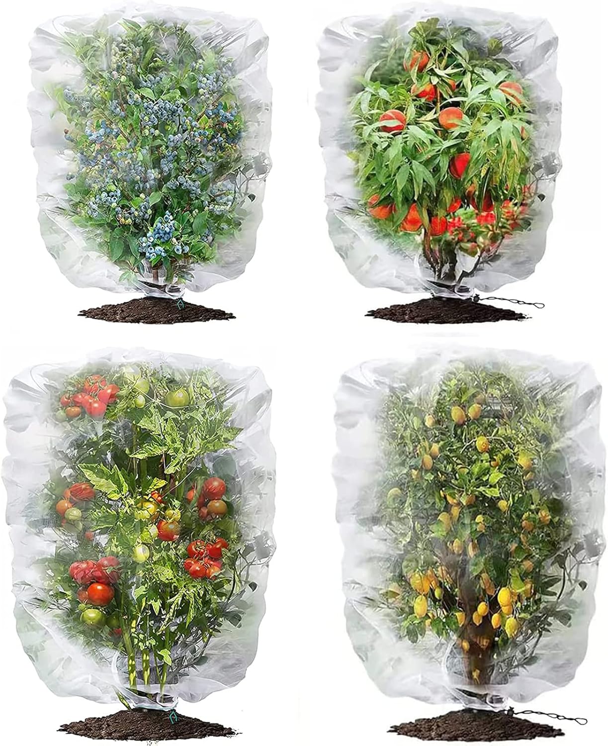 4 Pack Garden Mesh Netting for Plants Fruits Blueberry