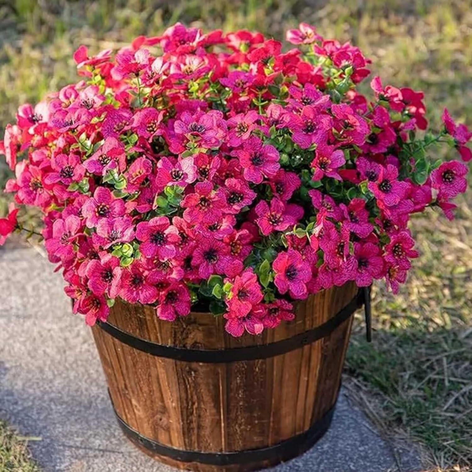 Fleurs artificielles d'extérieur lot de 7 bouquets pour habiller vos pots