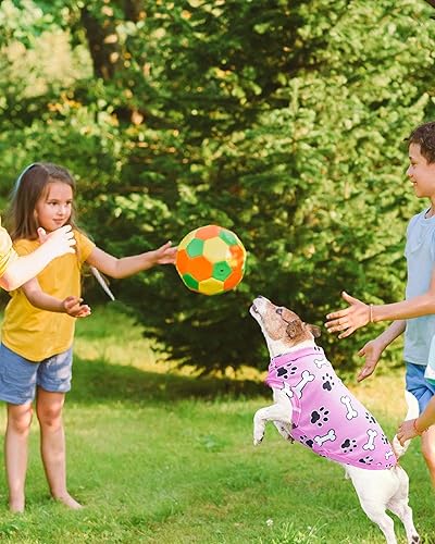 Miniatura 6 de PET SHOW Paquete de 4 camisetas para perros con estampado de hueso de pata, chaleco suave para perros, camisetas ligeras sin mangas para gatos,