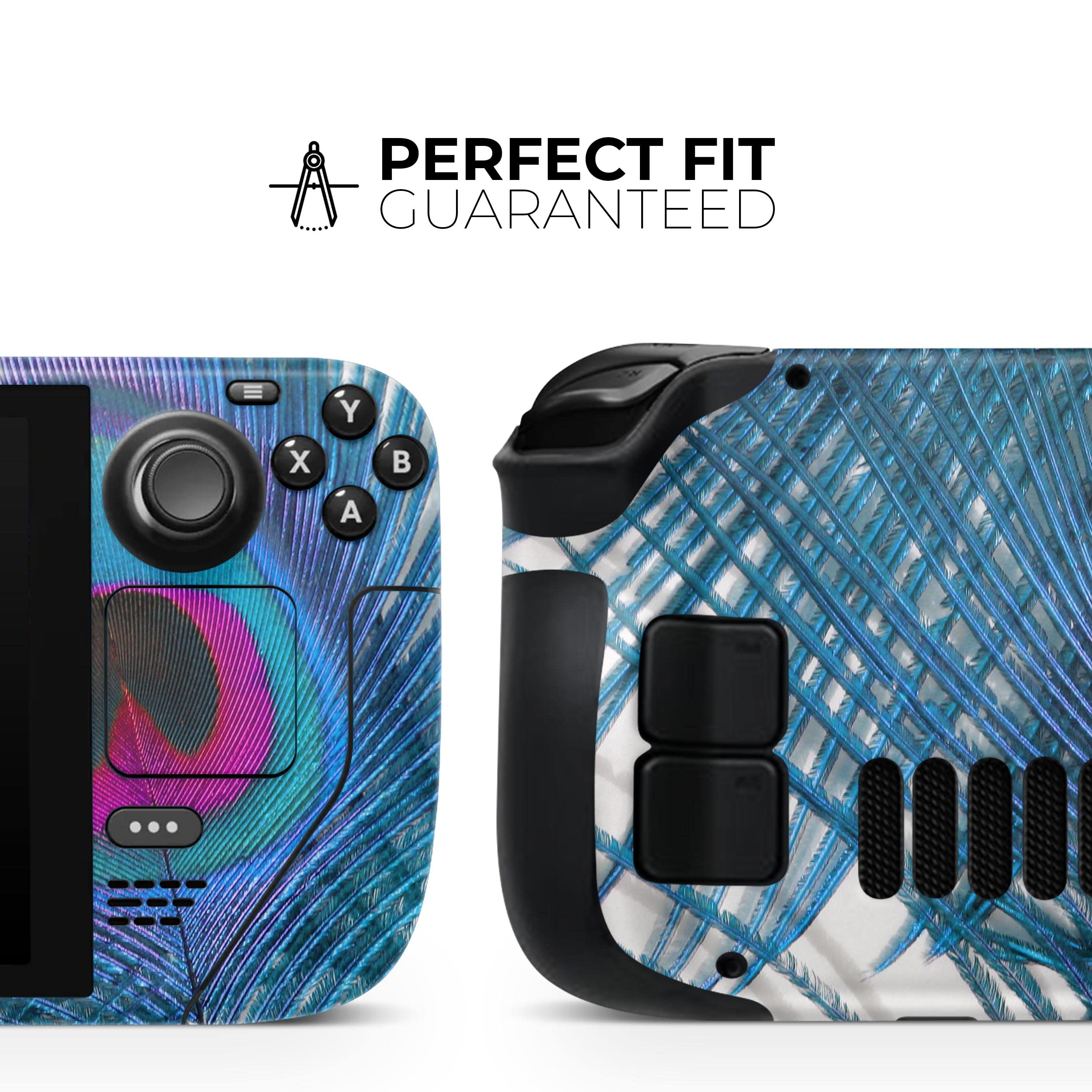 Design Skinz - Compatible with Steam Deck - Skin Decal Protective Scratch-Resistant Removable Vinyl Wrap Cover - Blue Peacock