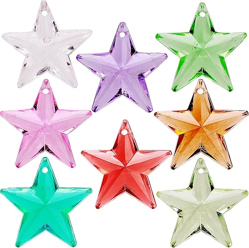 Miniatura 1 de Estrellas de plástico, piedras preciosas y cristales, paquete de 160 piezas de relleno de jarrón, joyas para manualidades, rocas de pecera, relleno