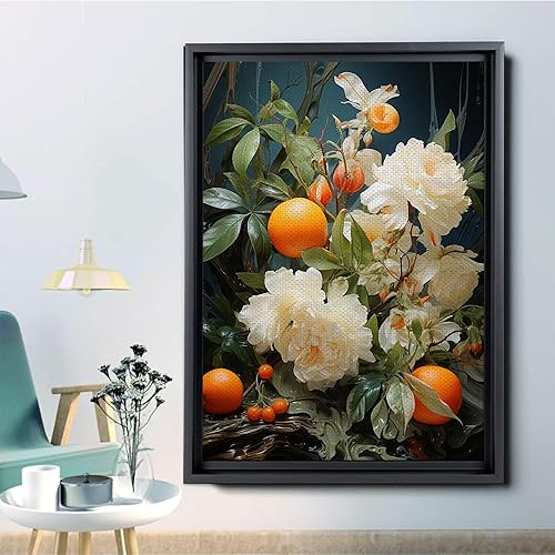 Miniatura 6 de Harvest print Textured Wall Art Square Canvas Art Vibrant Orange Fruit print Living Room Wall Decor Nature Inspired Wall Decor