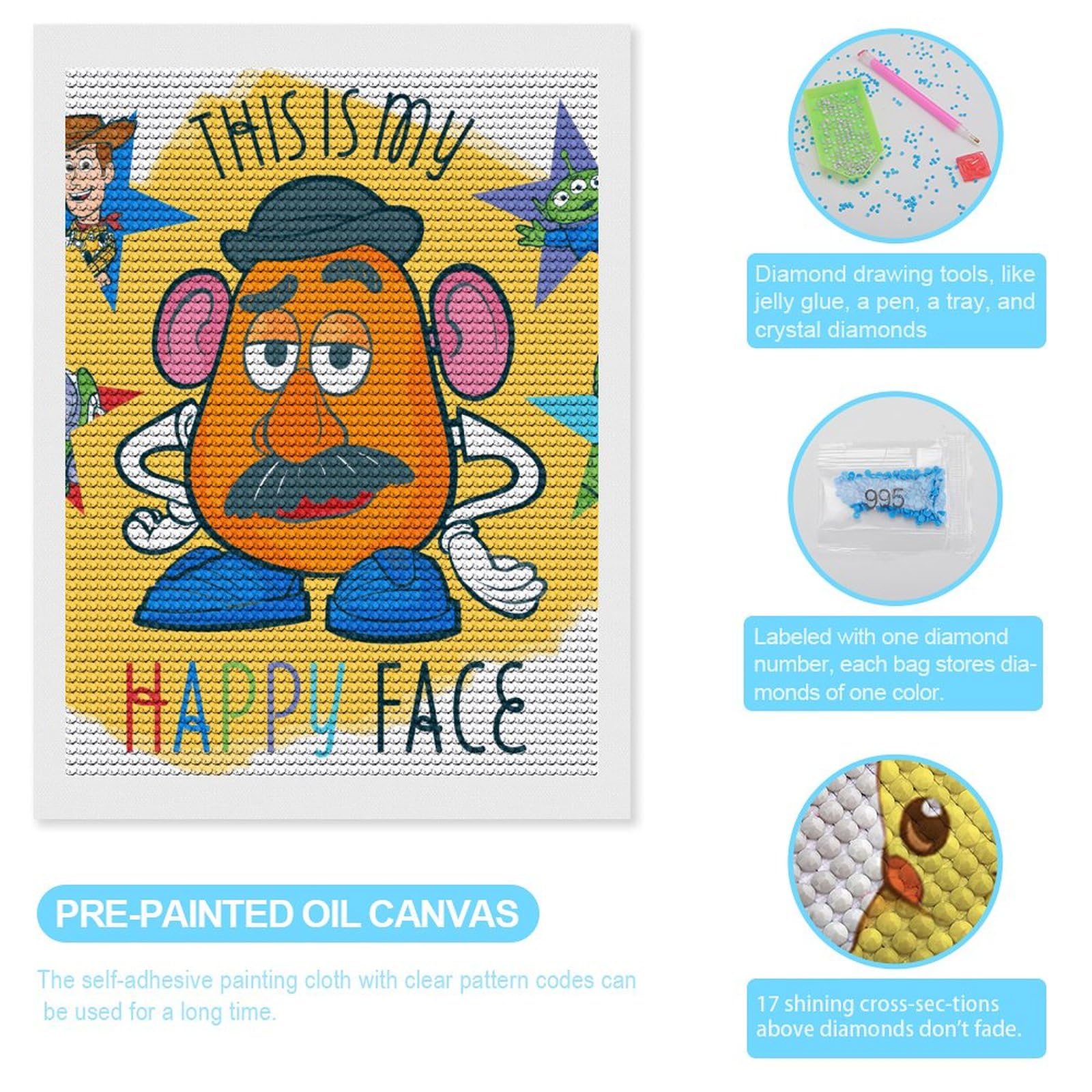 Amazon | ダイヤモンドアート トイストーリー ポテトヘッド アニメ  