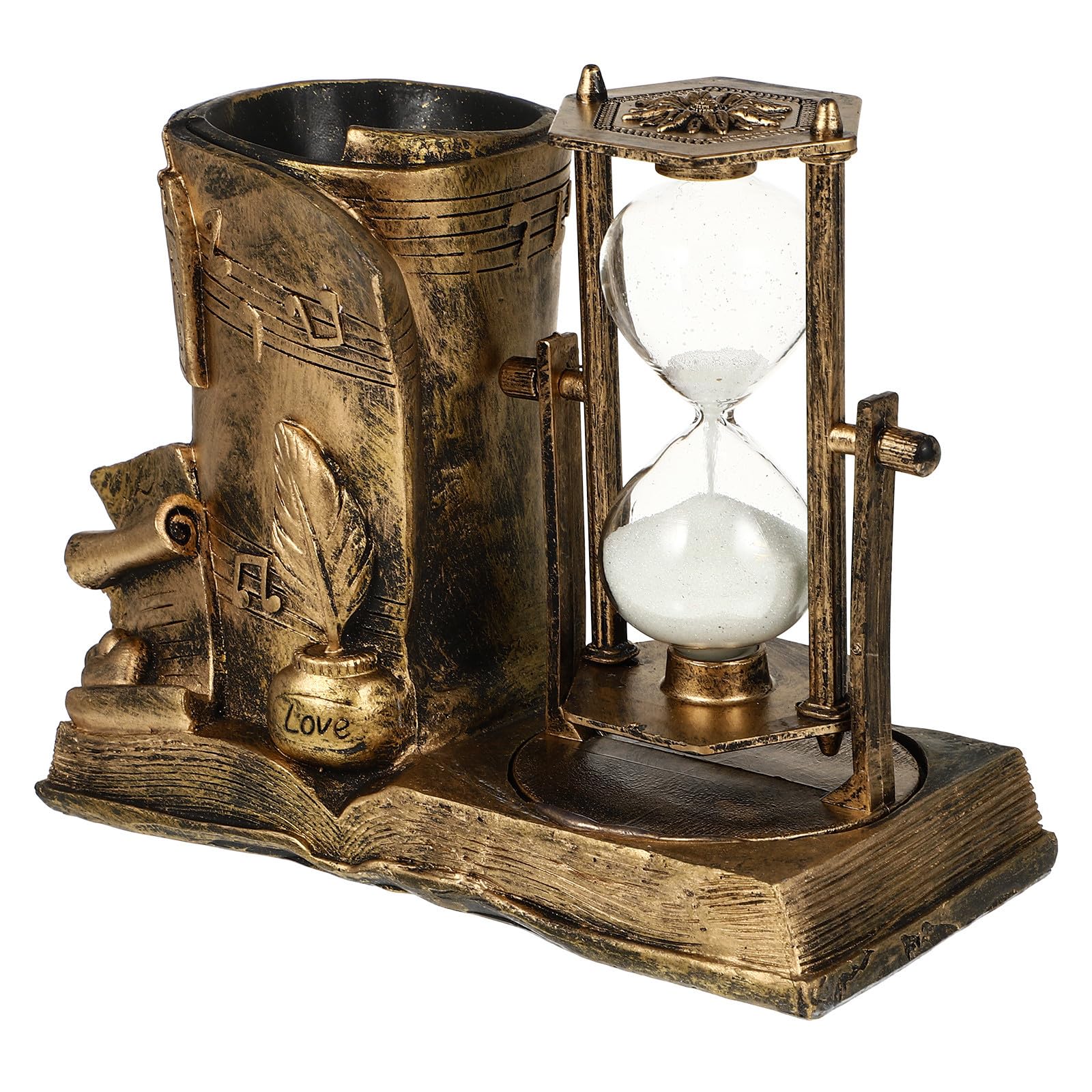 Reloj de arena retro de resina para eliminar el estrés digital en tu escritorio