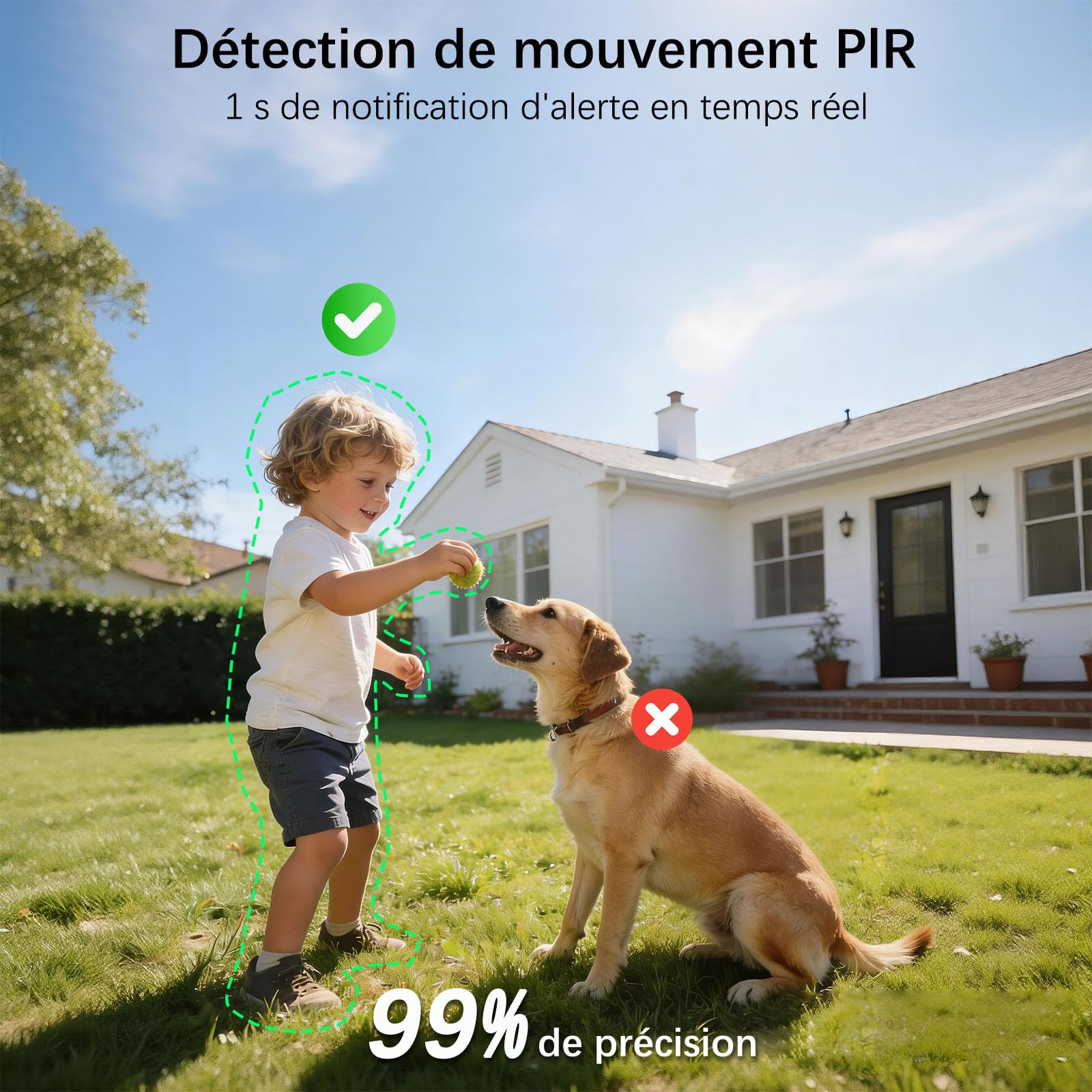 4K Camera Surveillance WiFi Exterieure sans Fil,4 Cam-Kit avec Home Station/Camera Solaire/Double Objectif,360° PTZ Sécurité à Domicile,Vision Vocturne,Alarme,Audio Bidirectionnel,Suivi Automatique