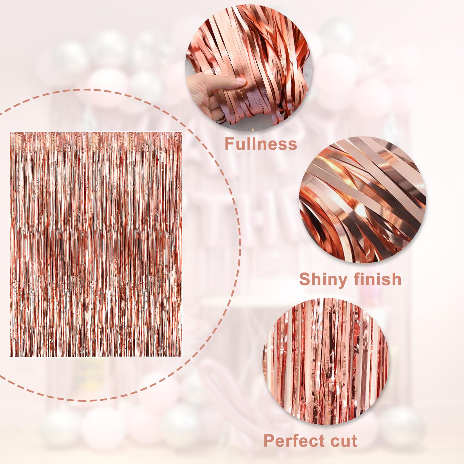 Lot De 4 Rideaux à Lamelles Argentées à Paillettes - Décoration Festive Avec 12 Autocollants - Nouvel An Et Noël