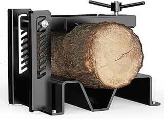 Log Clamp Lock, Heavy-Duty 1500lbs Capacity Wood Clamp for Logs, Durable Alloy Steel Log Holder, Universal Fit for Cutting, Carving, Milling, Black, Fits Round & Odd-Shaped Wood