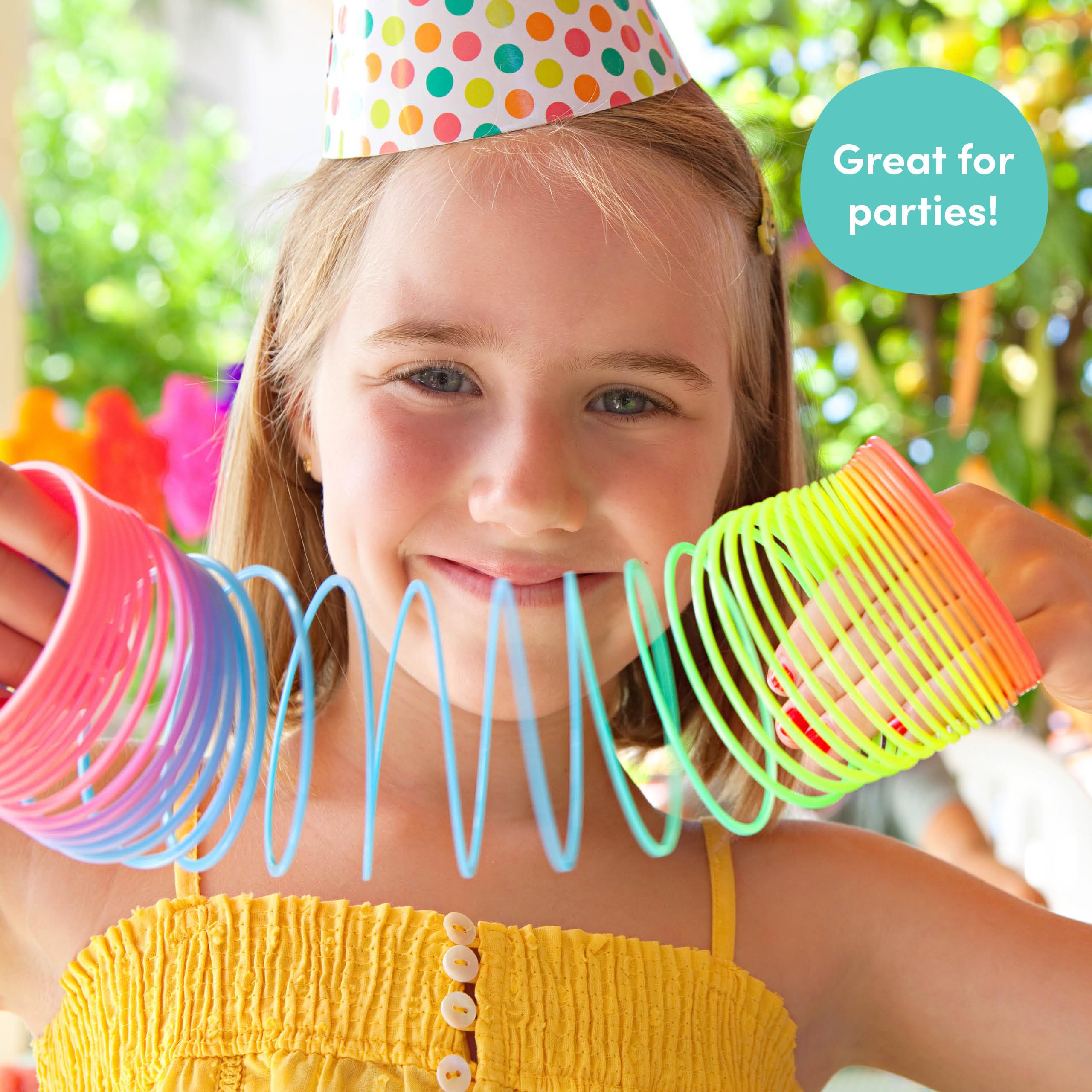 THE TWIDDLERS Confezione da 3 Grandi Molle magiche Arcobaleno - Giocattolo Perfetto Come regalino, per Calze di Natale, ECC