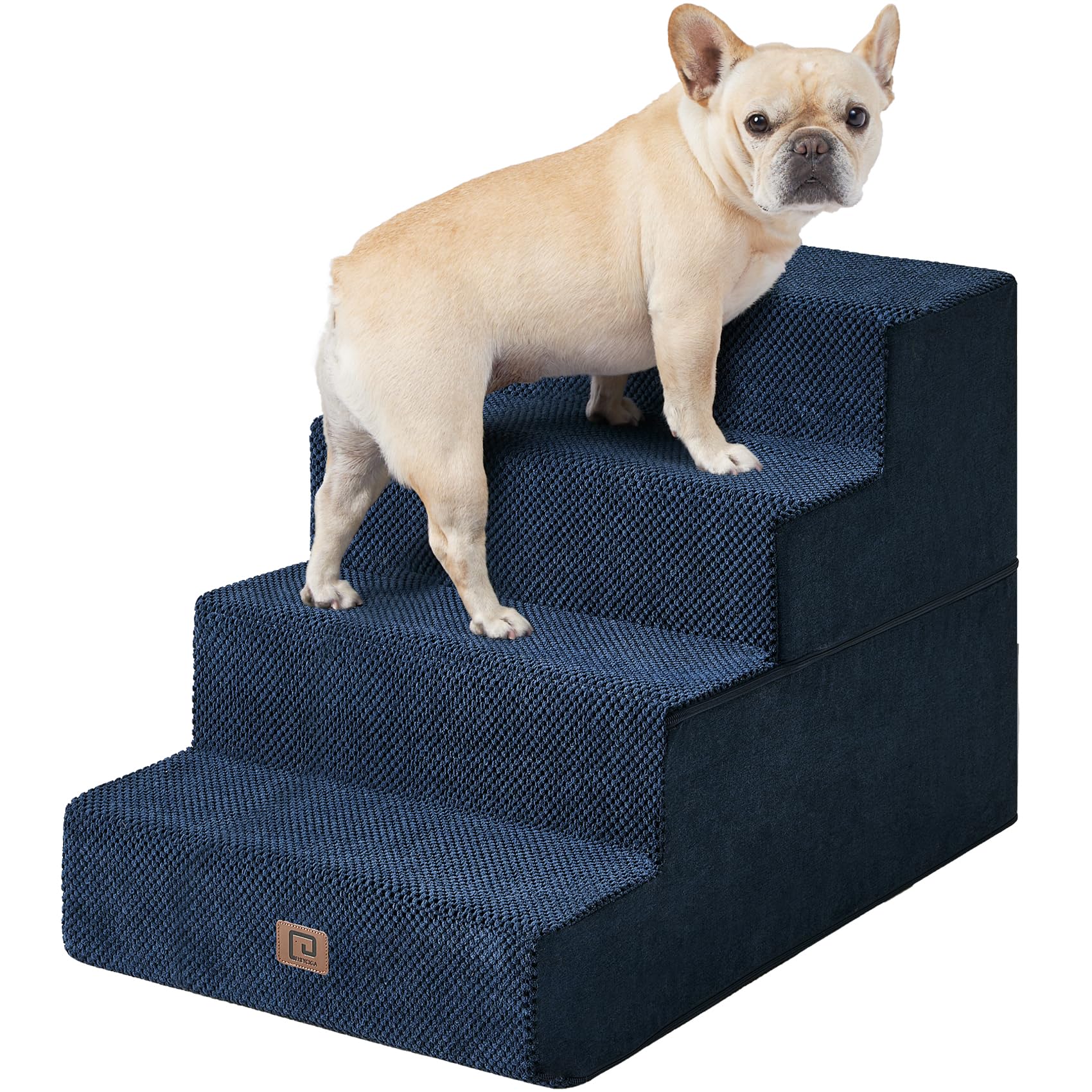 EHEYCIGA Dog Stairs for Small Dogs, 4Step (20 inches) Dog Stairs for
