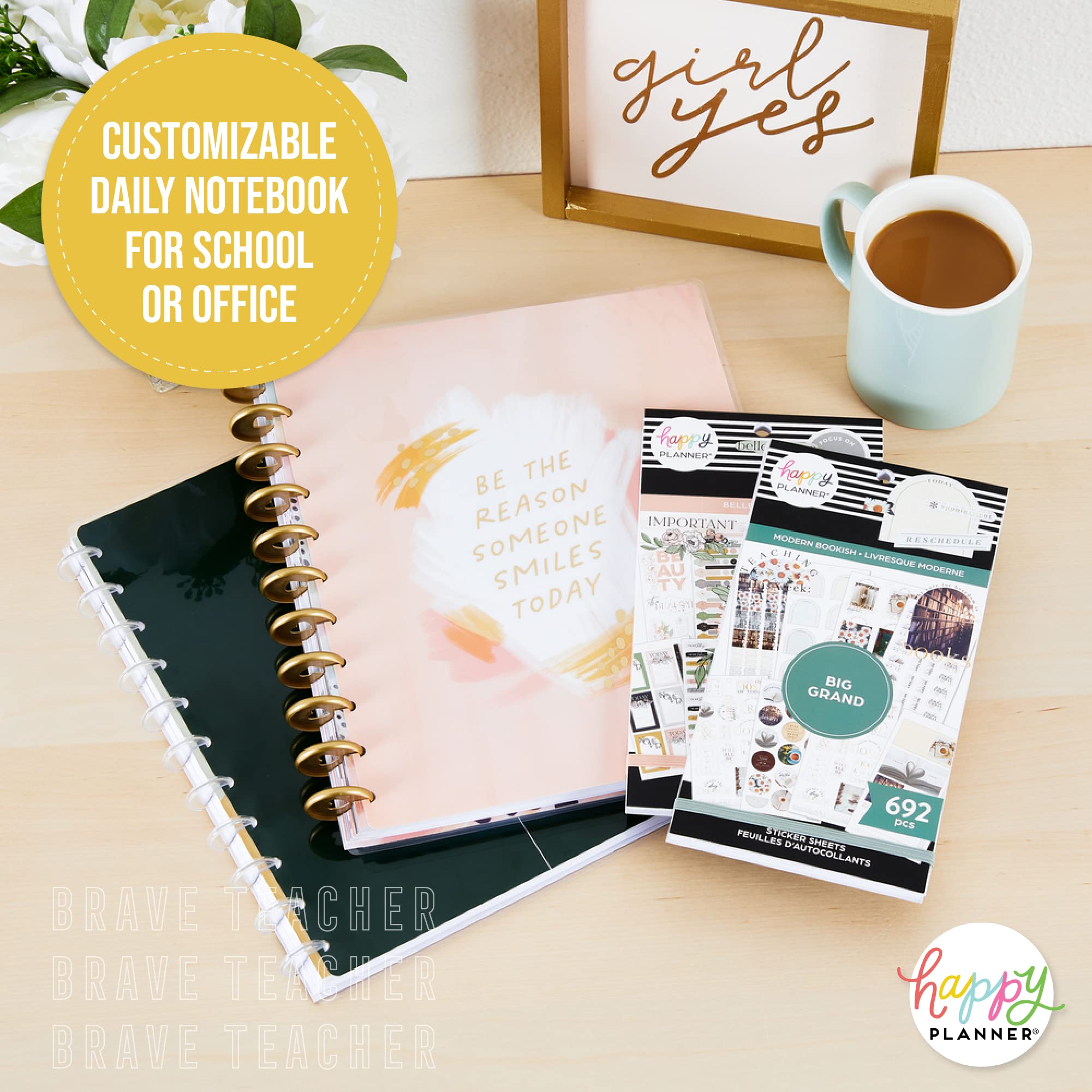 Amazon.co.jp: Happy Planner ノートブック 仕切り付き 仕事