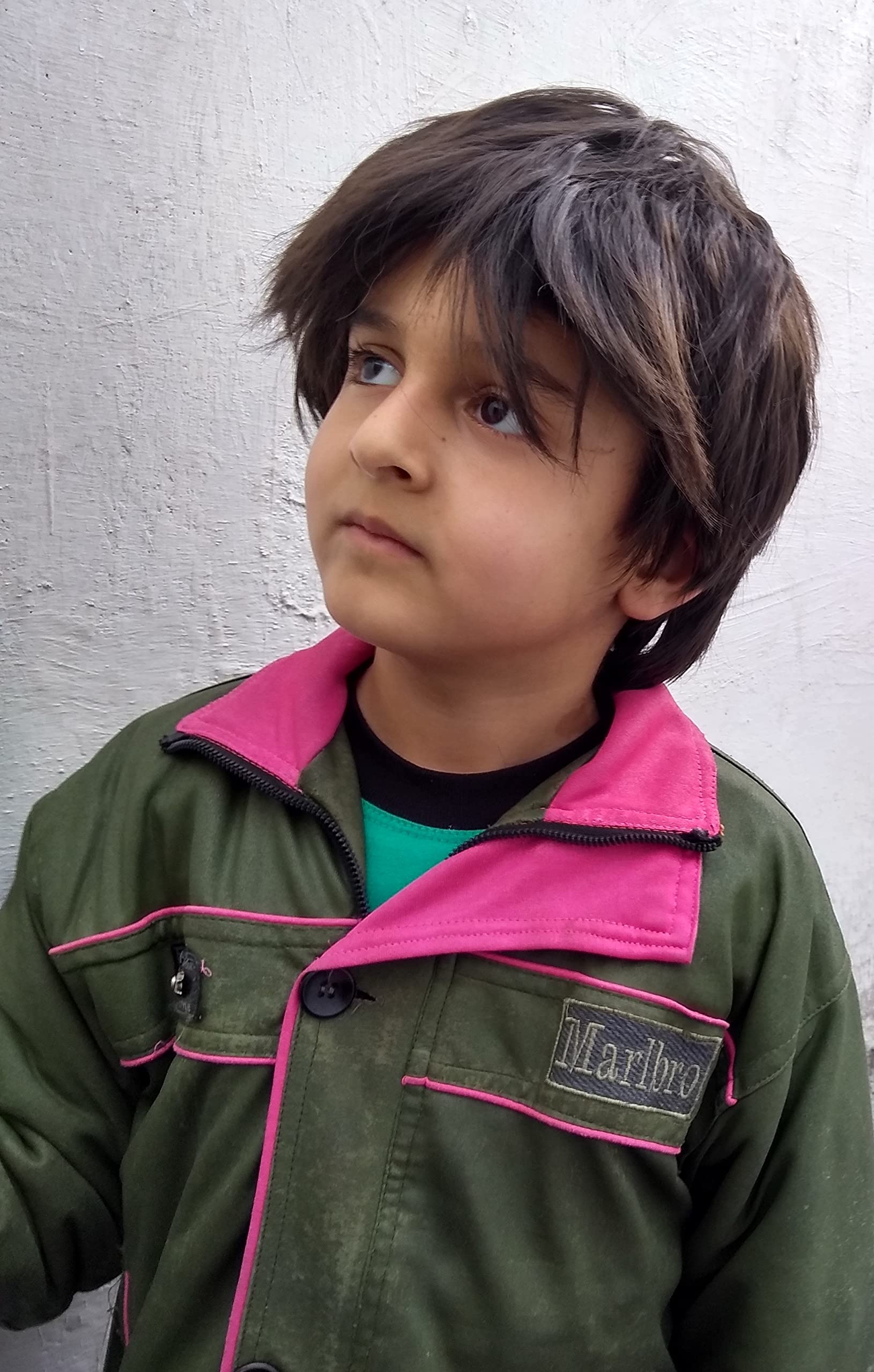 ALX Kid's Full Head Short Straight Hair Wigs for babies children young boys Girls baby In Very Fine Quality in Natural Black Color adjustable Stretchable fits To All size head also good for bald head