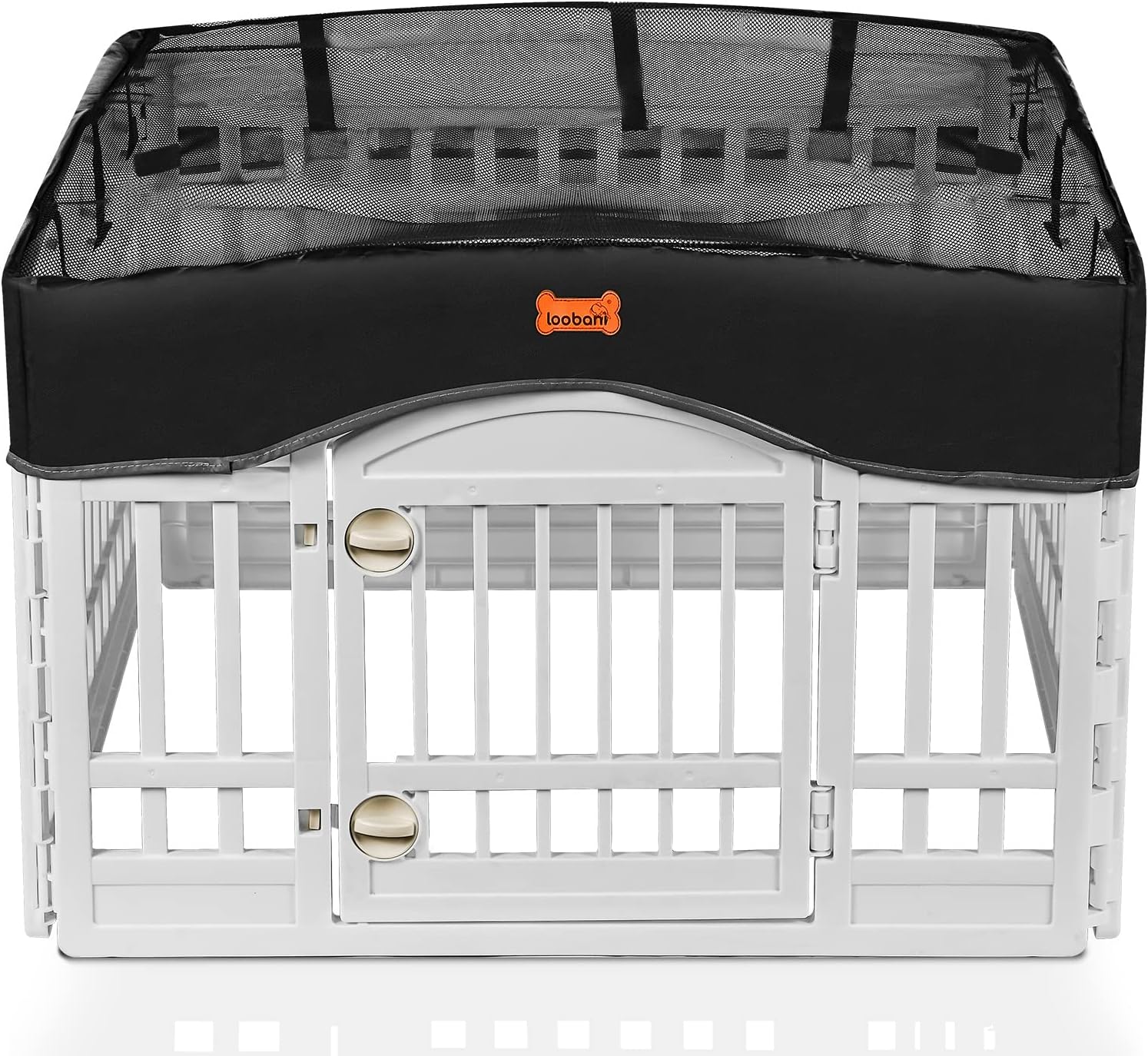 LOOBANI Dog Playpen Mesh Fabric Top Cover, Provide Shaded Areas for Pets, Fits 36 Inch Play Pen with 4 Panel (Note: Cover Only!!)