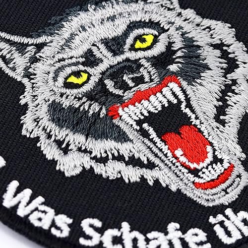 Miniatura 5 de Biker Sew-On Patch "A Wolf Is Not Interested, What Sheep About Him Thinner." Wolf Sticker Iron-On Alpha Animal Badge for SewingIroning On Wolf