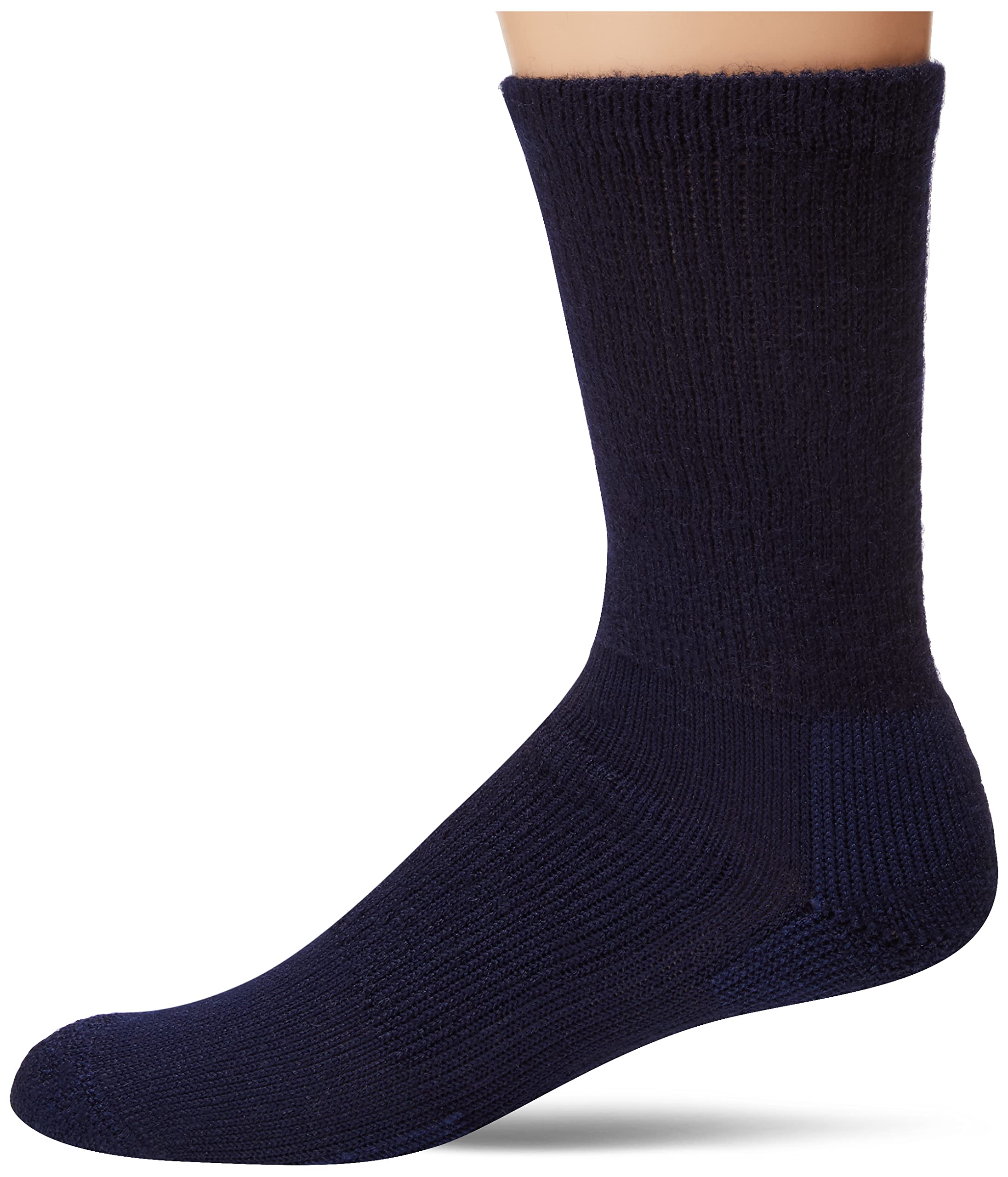 Thorlos Men's - Women's Walking Moderate Padded Crew Socks, Navy, Large