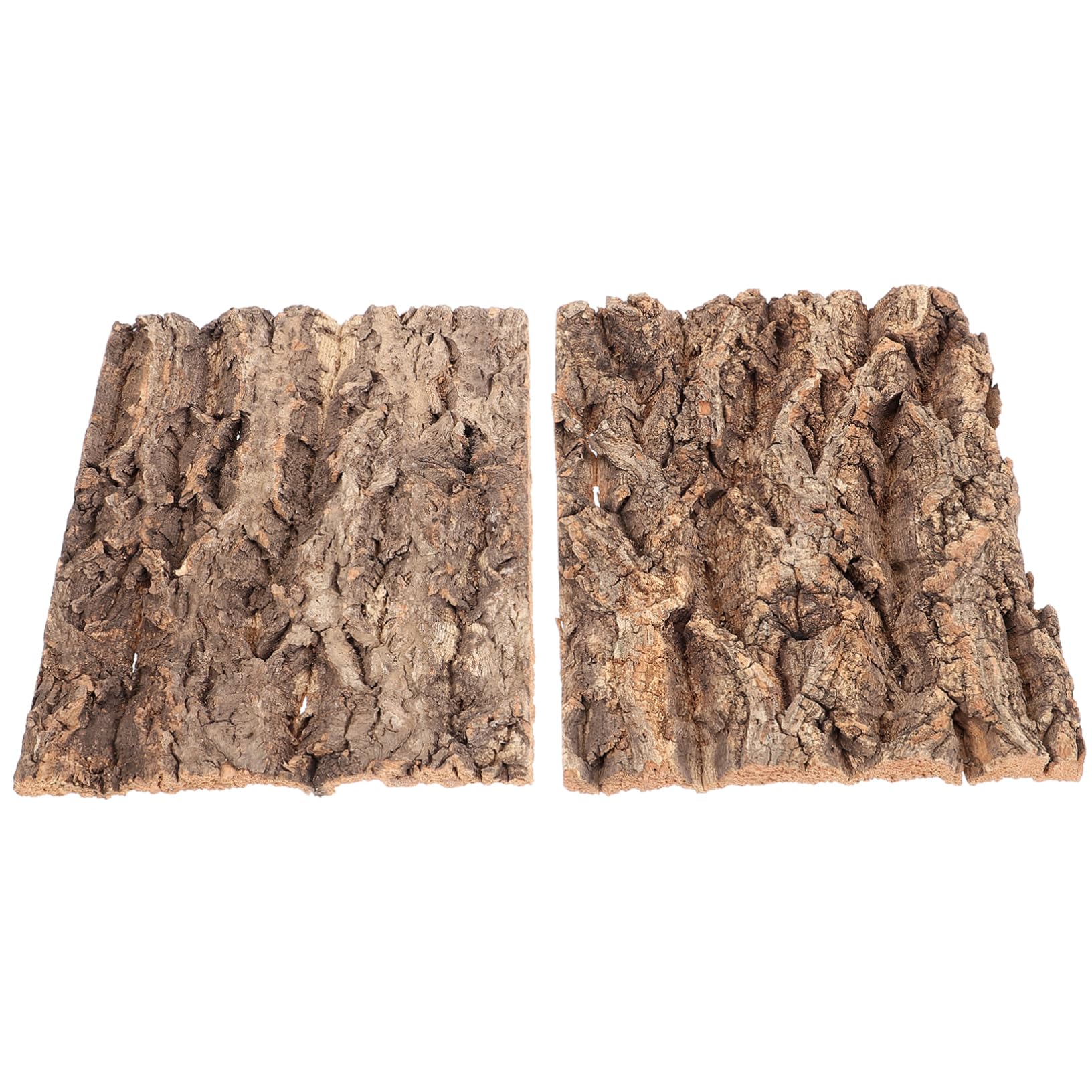 Garneck 2pcs 15cm Cork Bark Habitat Decor for Giant African Snails