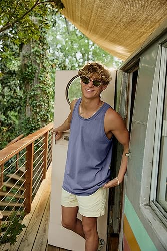 Miniatura 6 de Hanes Camiseta sin mangas Originals de mezcla triple para hombre, Camisetas sin mangas ligeras para hombre, Camiseta tipo tank sin mangas