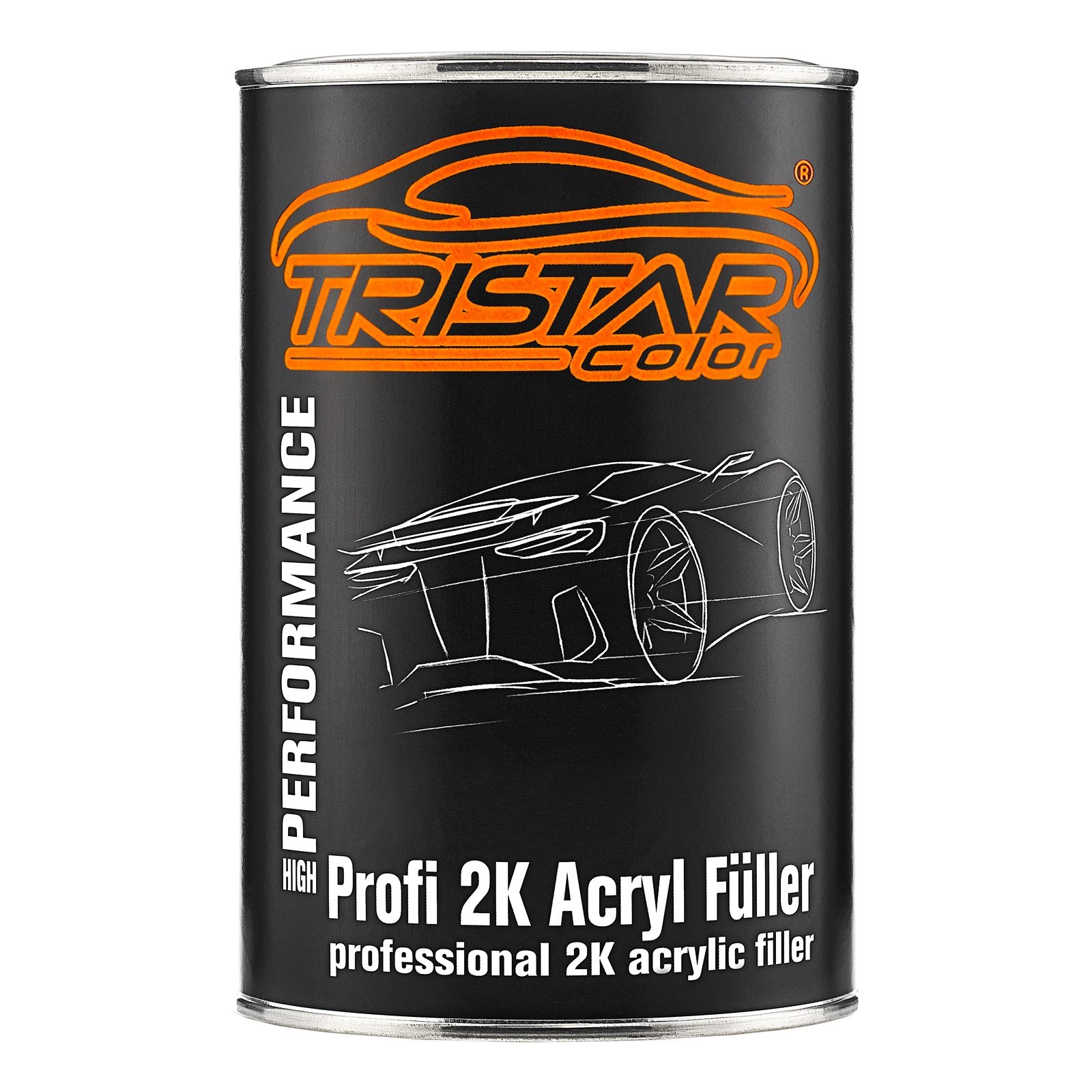 TRISTARcolor 2K High Solid Füller Set/Grundierung für Autolack weiß - 2,6 kg Epoxyfüller & Härter