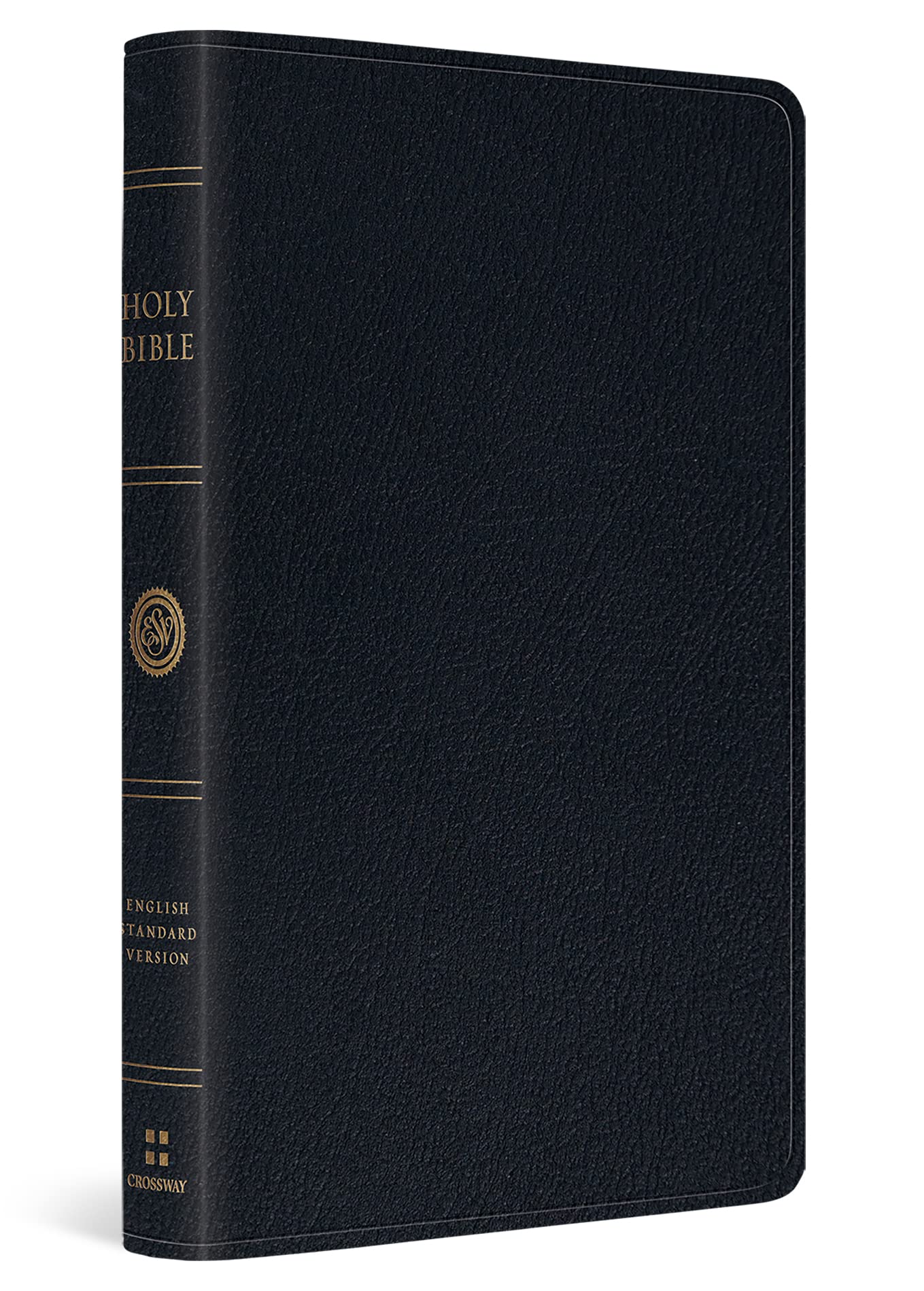 ESV Large Print Thinline Reference Bible (Genuine Leather, Black)