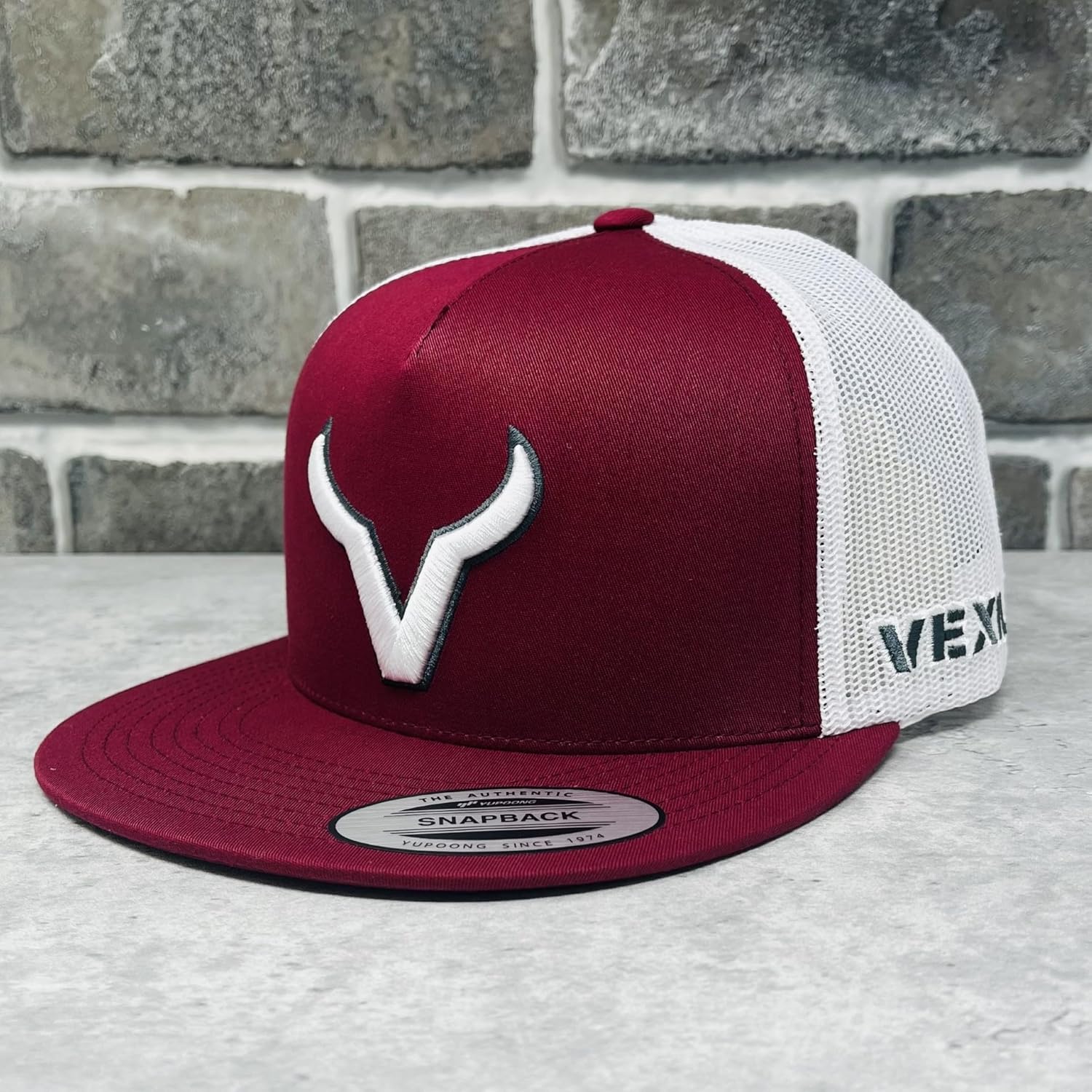 Vexil Classic Icon 3D Embroidery Logo Adjustable Western Rodeo Bull Riding Snapback Meshback Hat