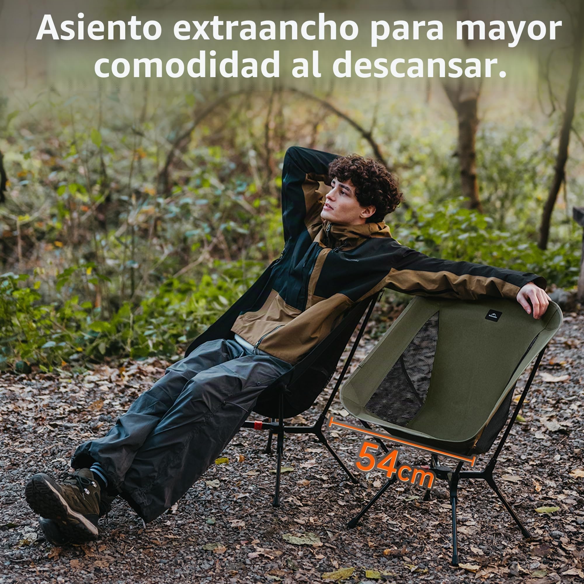 Naturehike Silla plegable de camping plegable ultracompacta, tamaño pequeño y diseño robusto para camping, picnic y actividades al aire libre senderismo