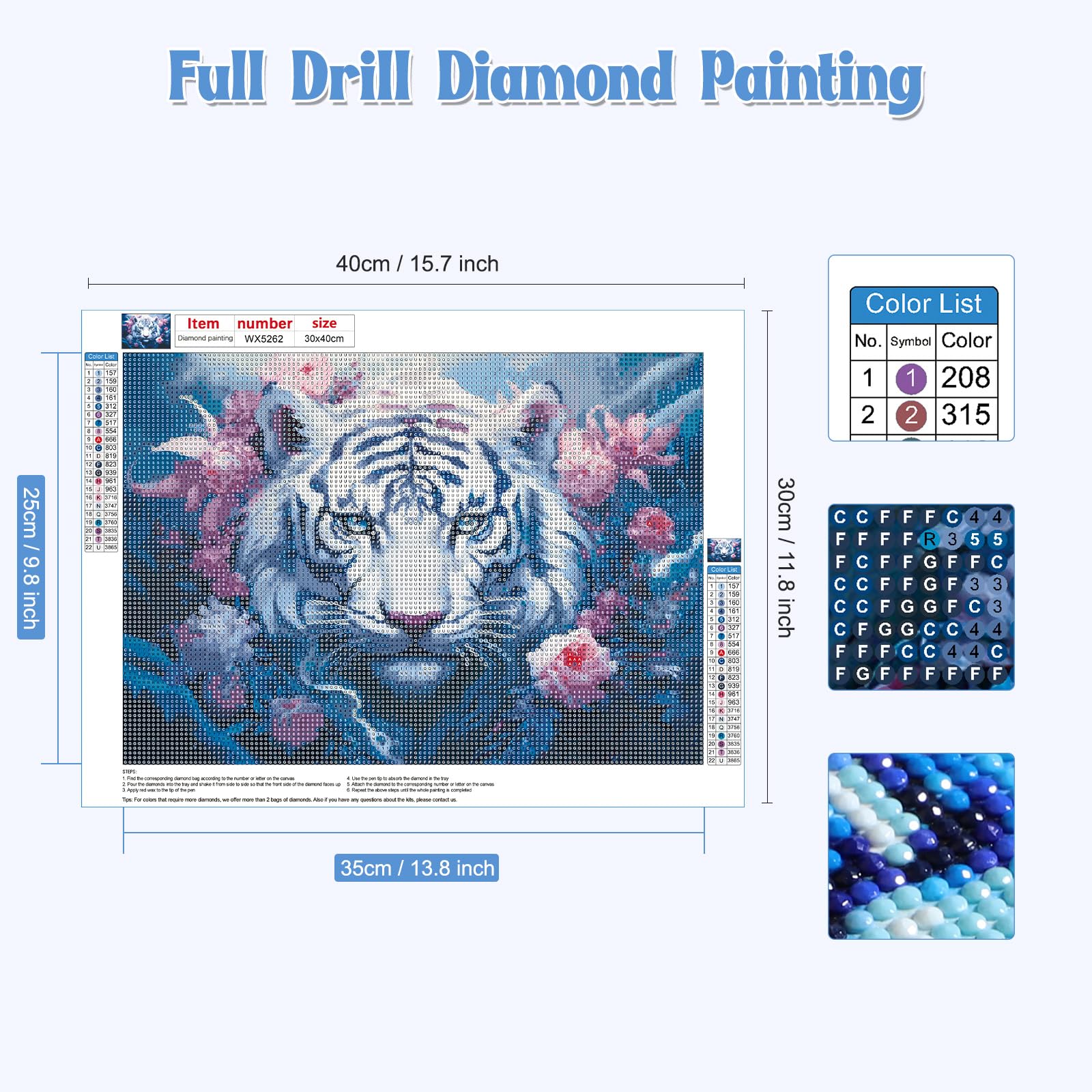NAIMOER Chien Peinture Diamant Adulte, 5D Diamond Painting Complet Animaux Diamant Kit Enfants, Chien Diamant Painting Strass Point De Croix Cristal Painting Pour Murale Décor 30x40cm