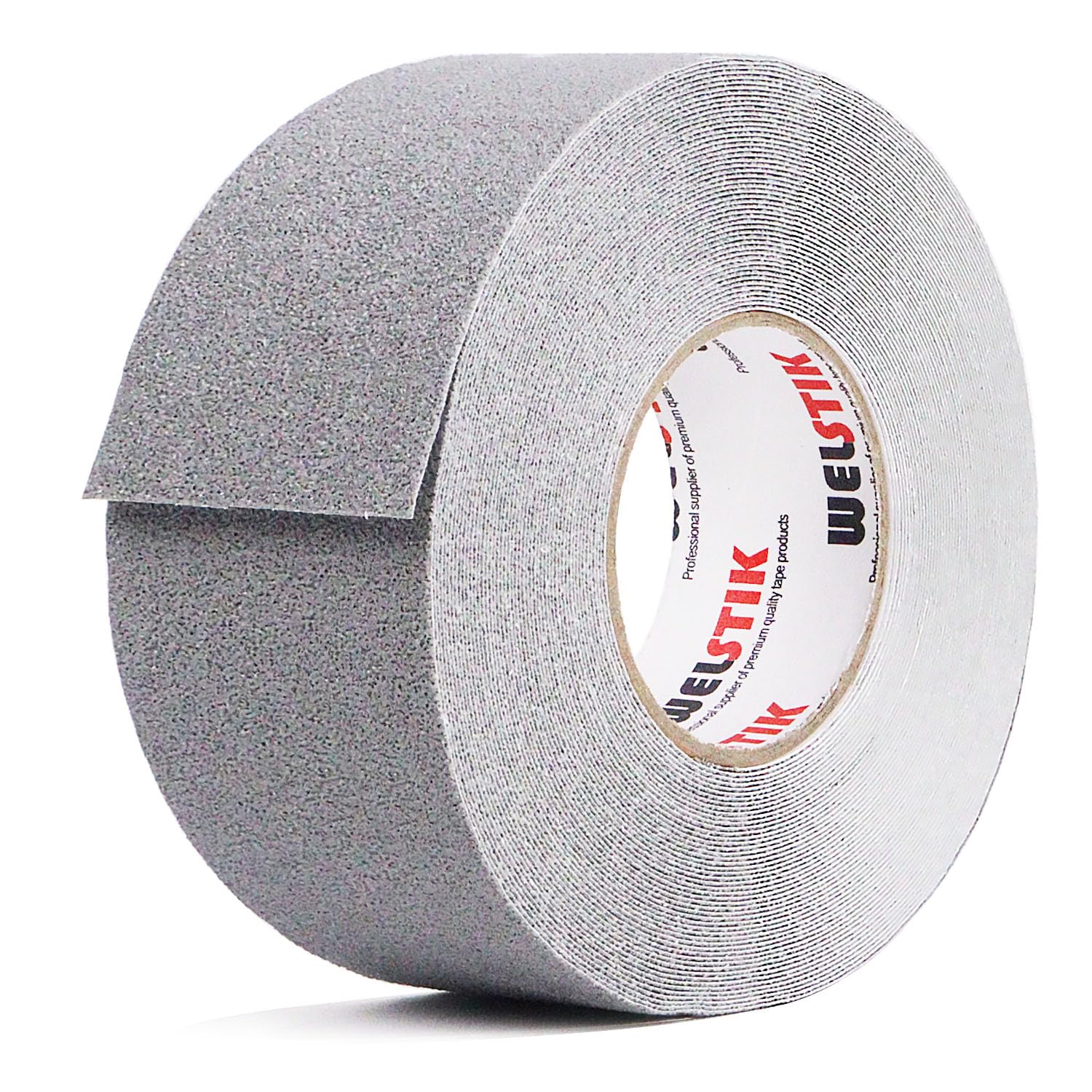 WELSTIK Cinta adhesiva antideslizante, 50 mm x 20 m, para escalones, cinta adhesiva antideslizante, alta tracción para interiores y exteriores, resistente al agua, Gris