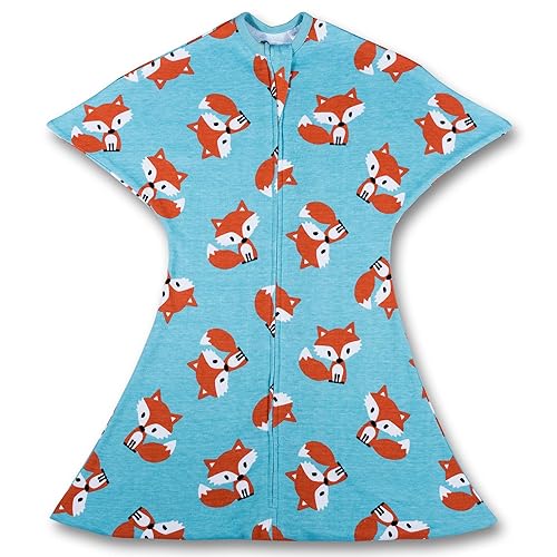 SleepingBaby - Manta para envolver de mezcla de algodón con cremallera Zipadee-Zip, acogedor saco de dormir para bebé  (L 12-24 meses 26-34 libras,