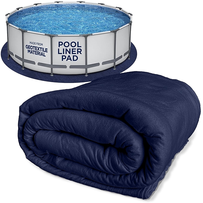 Shop Square 15英尺泳池衬垫，防穿刺升级防护，延长衬垫使用寿命，耐用地工布材质