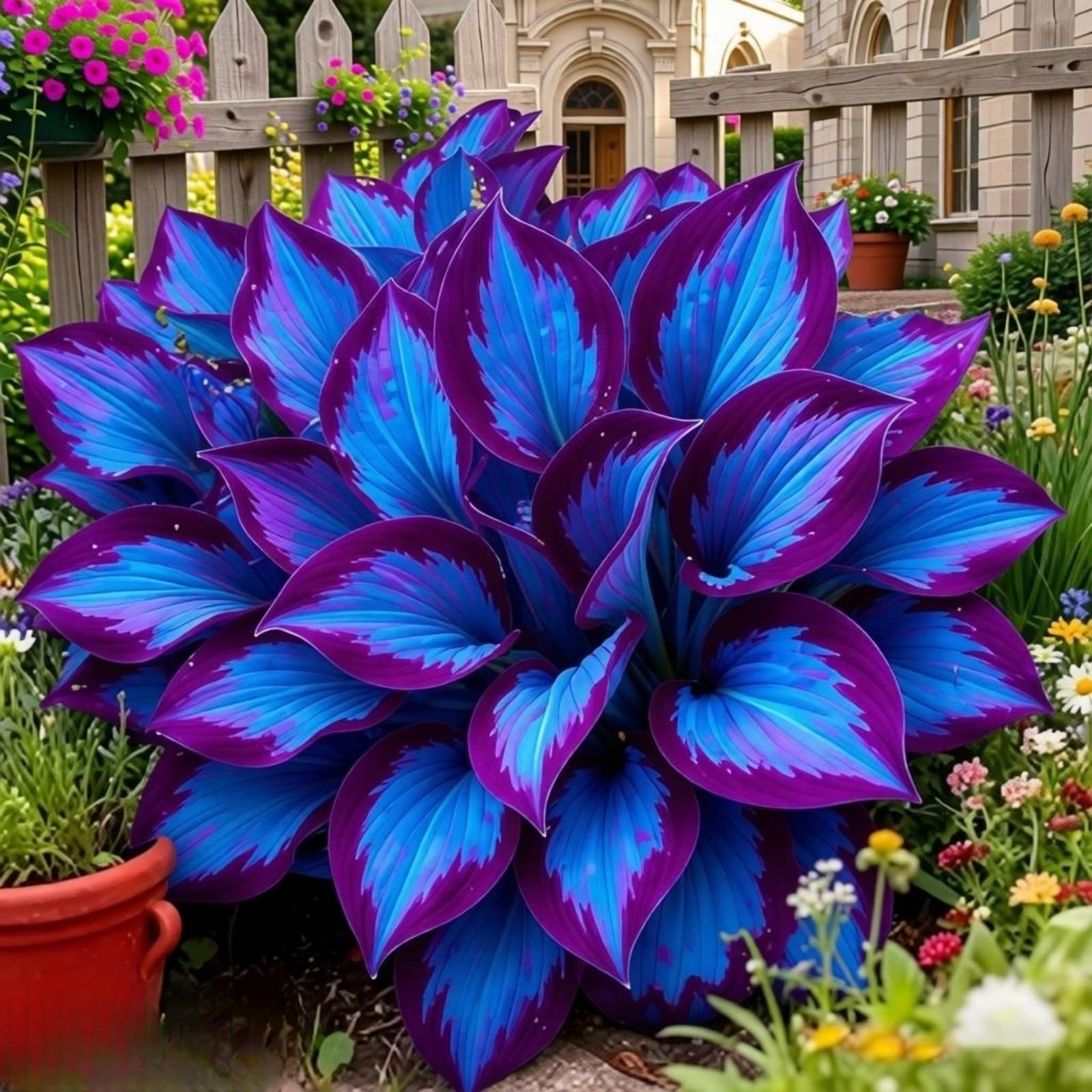 Frostbeständige zähe seltene Hosta, Gartenkultur von Funkien, reichblühend, qualitative Pflegearbeit, einmalige Hosta-15Rhizome-H