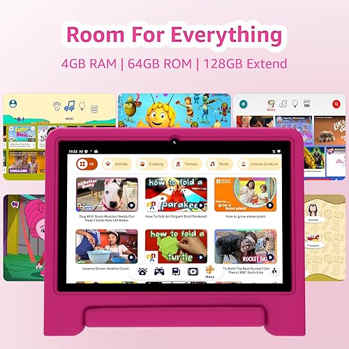 Miniatura 2 de ApoloSign Tablet para niños, tableta de 10 pulgadas para niños con Android 13, WiFi, BT5.0, cámara dual, aplicación educativa preinstalada, control