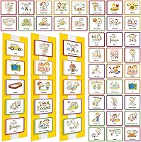 Vista 7 de Geyee 60 tarjetas de horario visual para niños, tabla de rutina diaria, planificadora de pared, tarjetas a granel para autismo