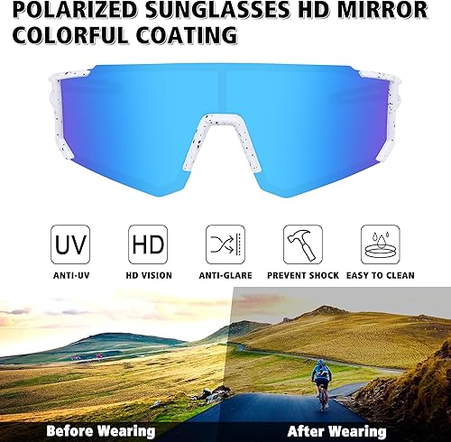Miniatura 311 de STORYCOAST Lentes de sol deportivos polarizados para hombres y mujeres, para conducir, pesca, ciclismo, bicicleta de montaña, protección UV400