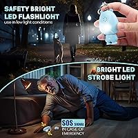 Vista 3 de Alarma de seguridad personal para mujeres, alarma personal recargable para mujeres, niños y ancianos, sirena fuerte de 130 dB, luz estroboscópica