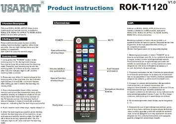 New Universal Remote for Roku TV (JVC/RCA/Philips/Element/LG/TCL and More), Box/Player/Express, Bose Wave I/II/III/IV and Apple 1/2/3 Generations [NOT for Roku Stick]